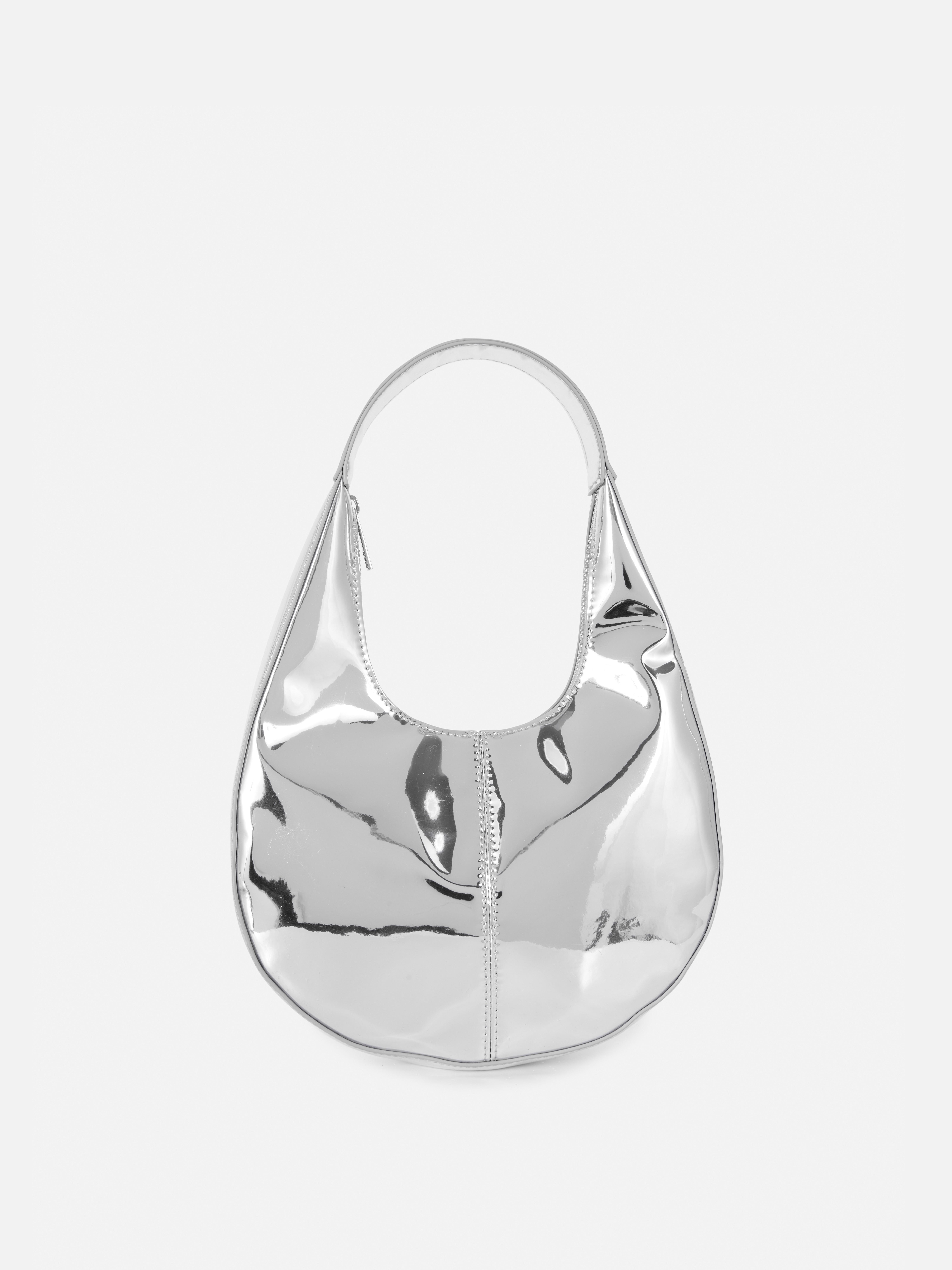 Metalická kulatá kabelka Rita Ora s uchem