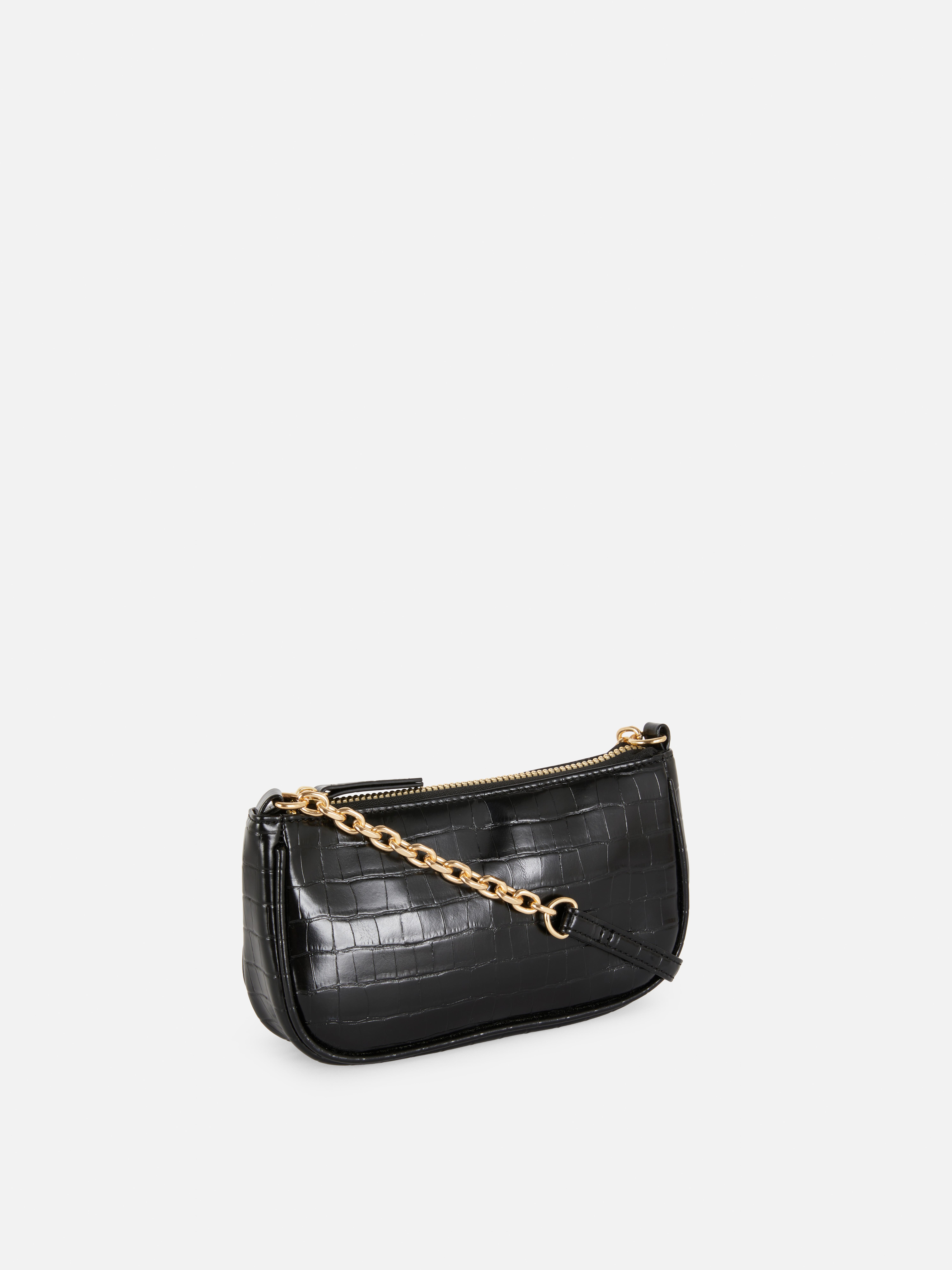 Mini Mock Croc Crossbody Bag