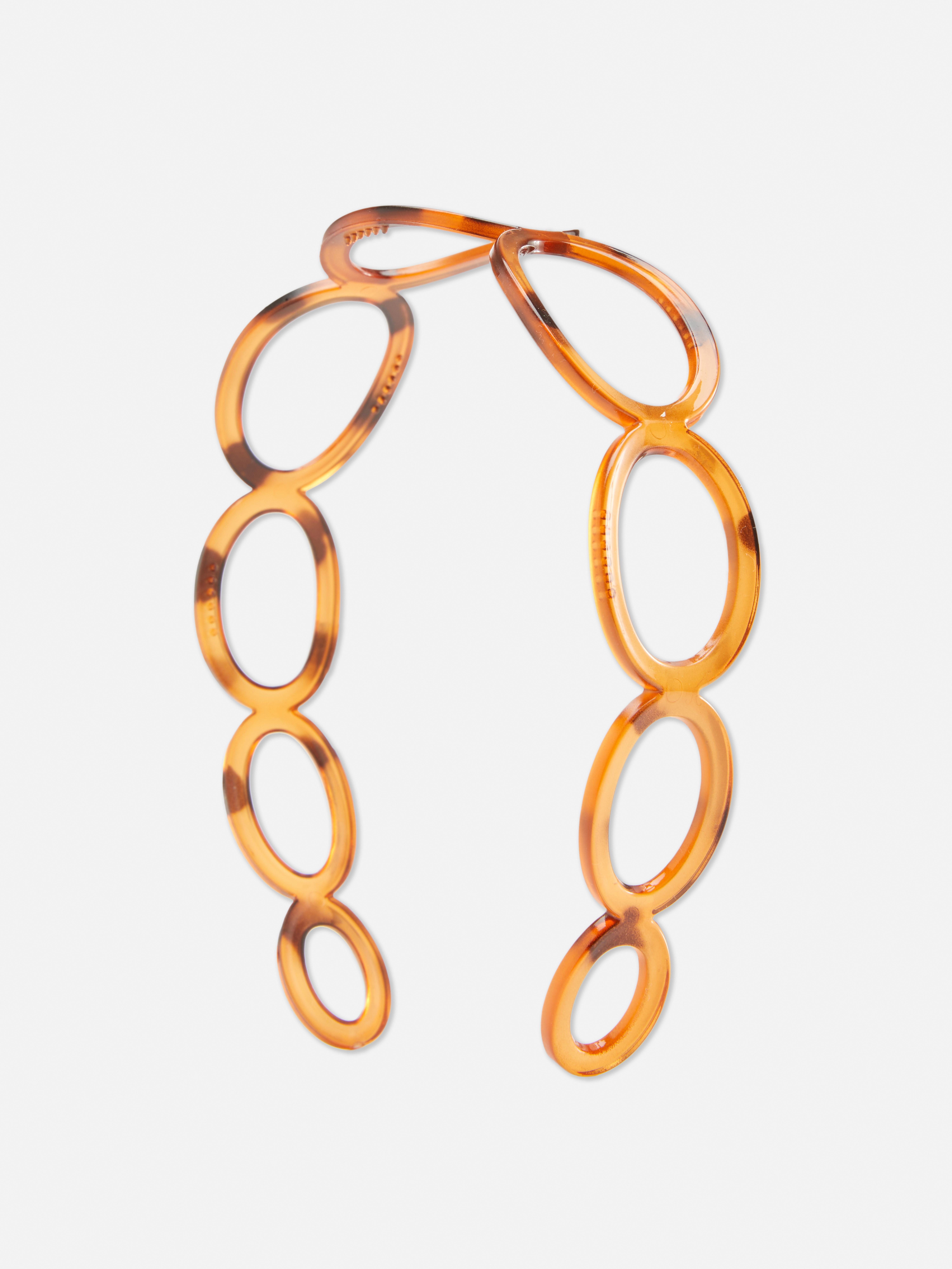 Brown Oval Pattern Resin Headband Primark