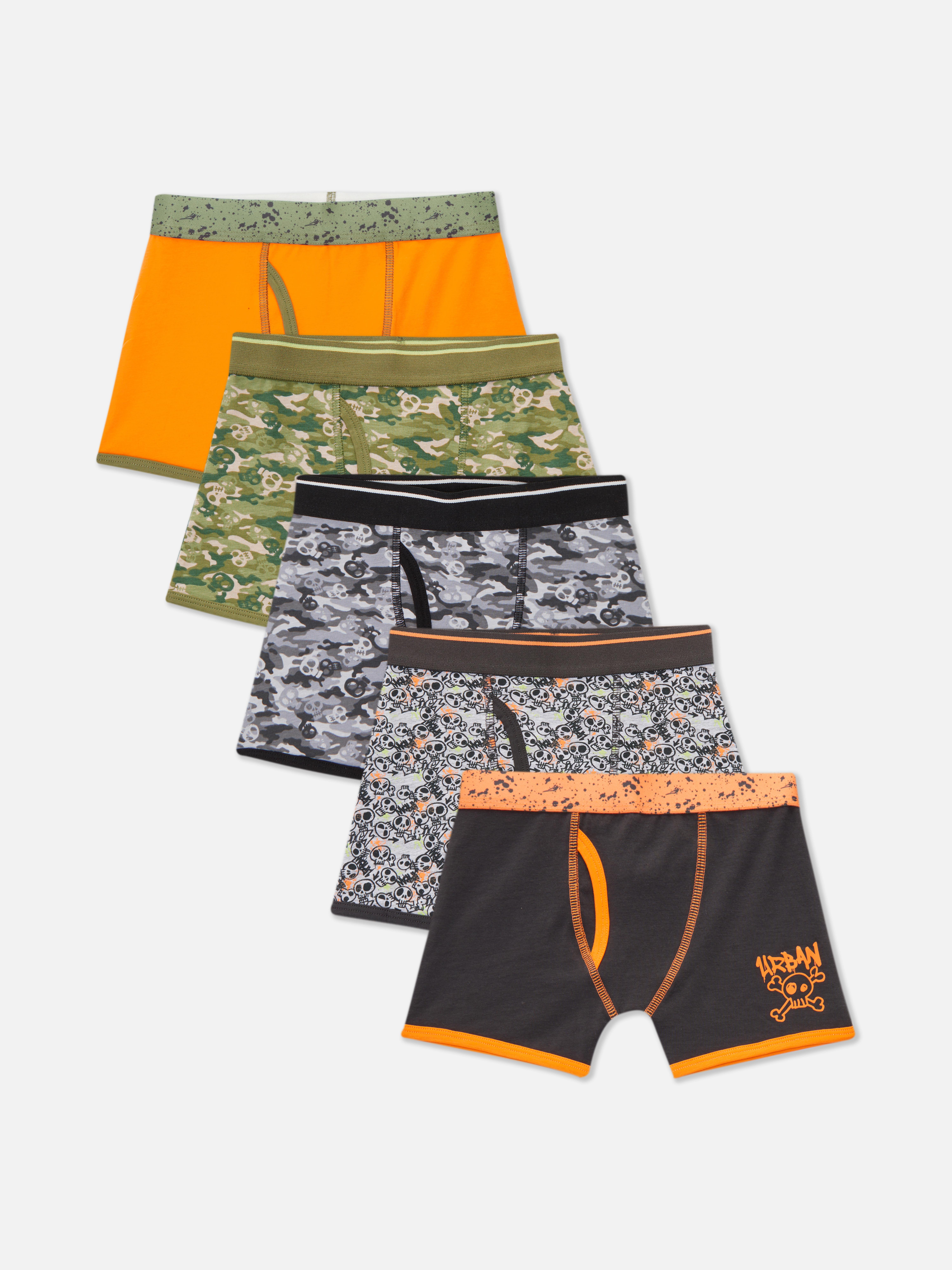 5pk Camouflage Graphic Trunks