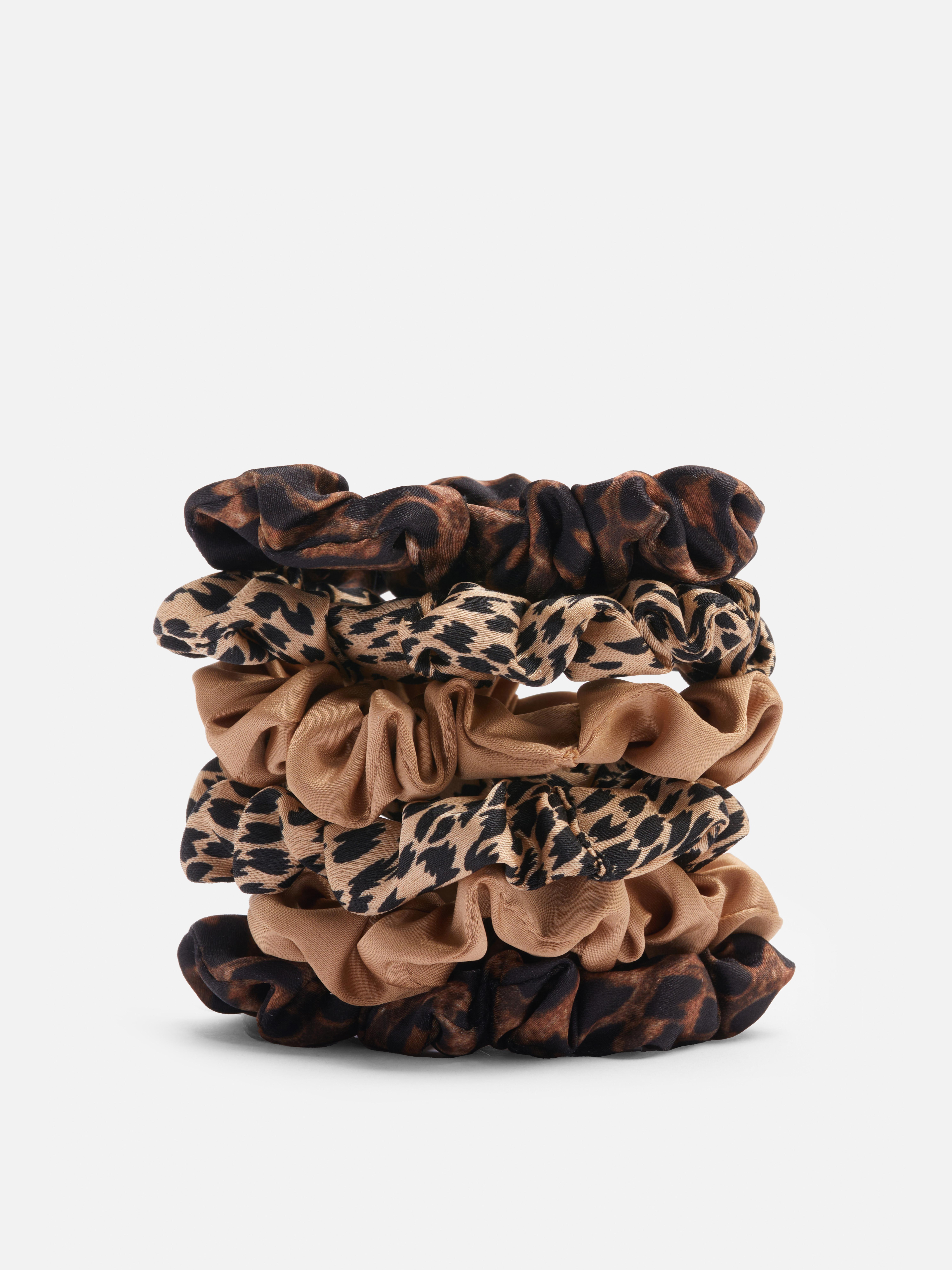 6 Pack Animal Print Micro Scrunchies Primark