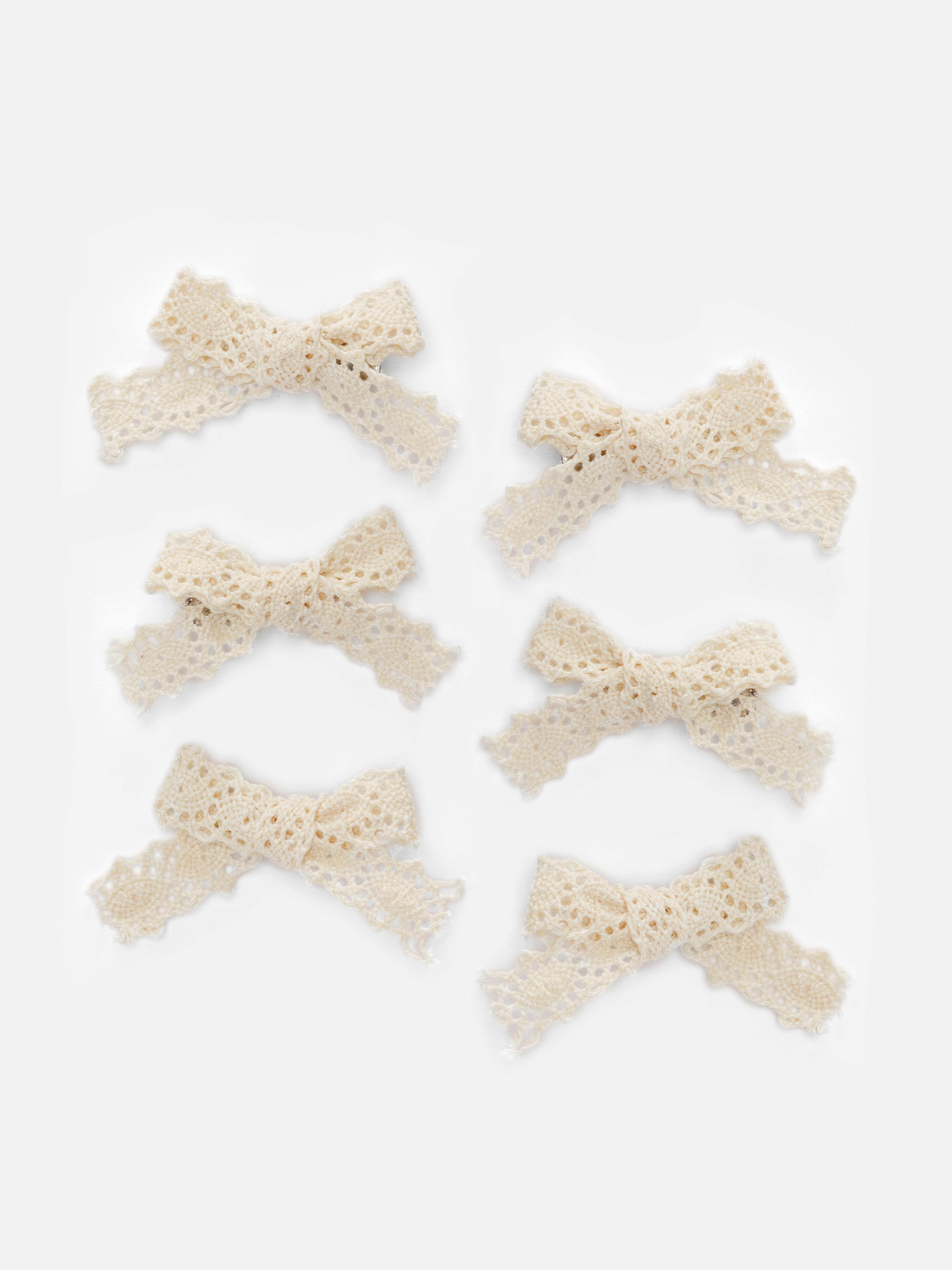 6-Pack Crochet Mini Bow Clips