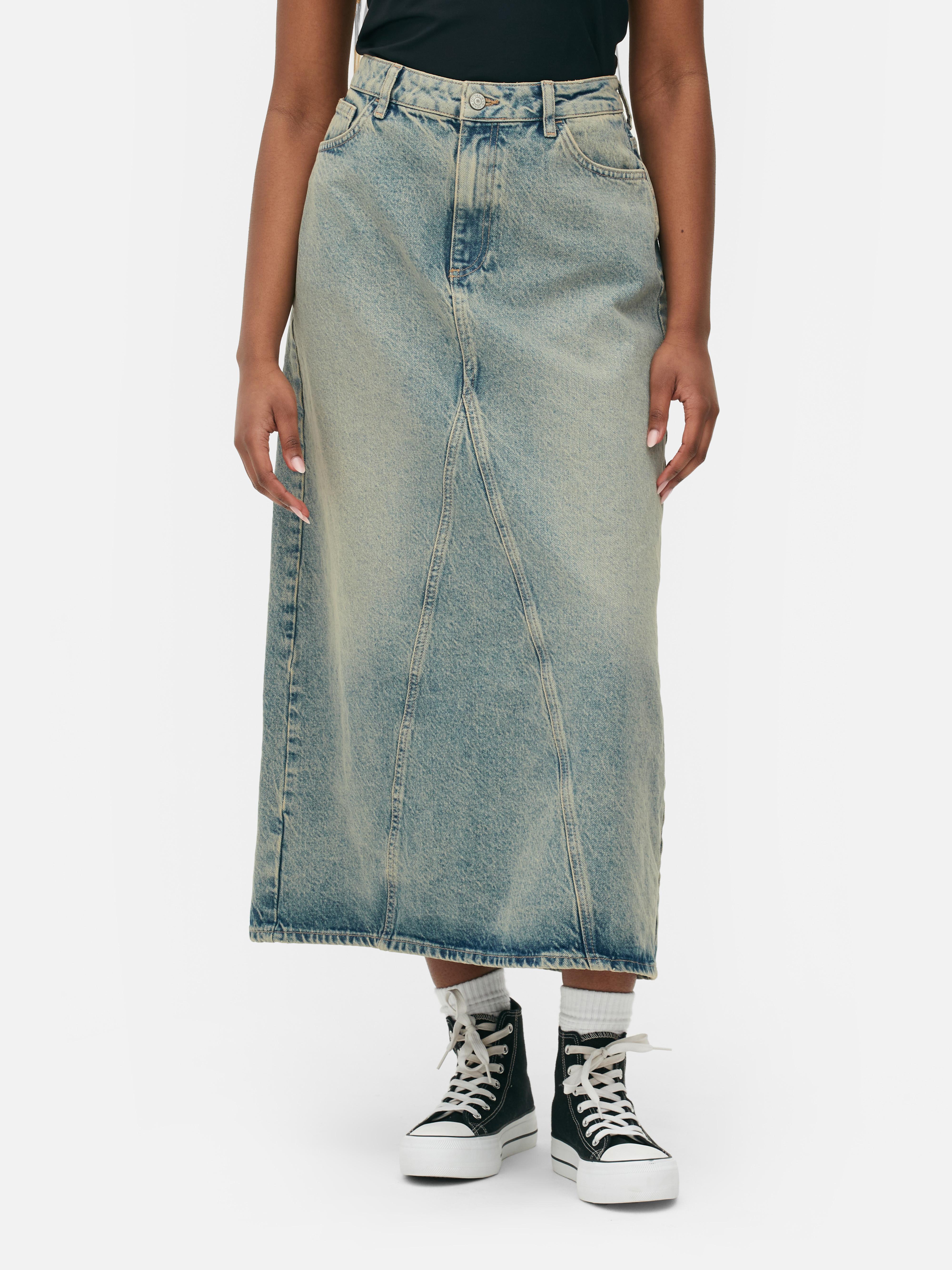 Midi jean shop skirt king size