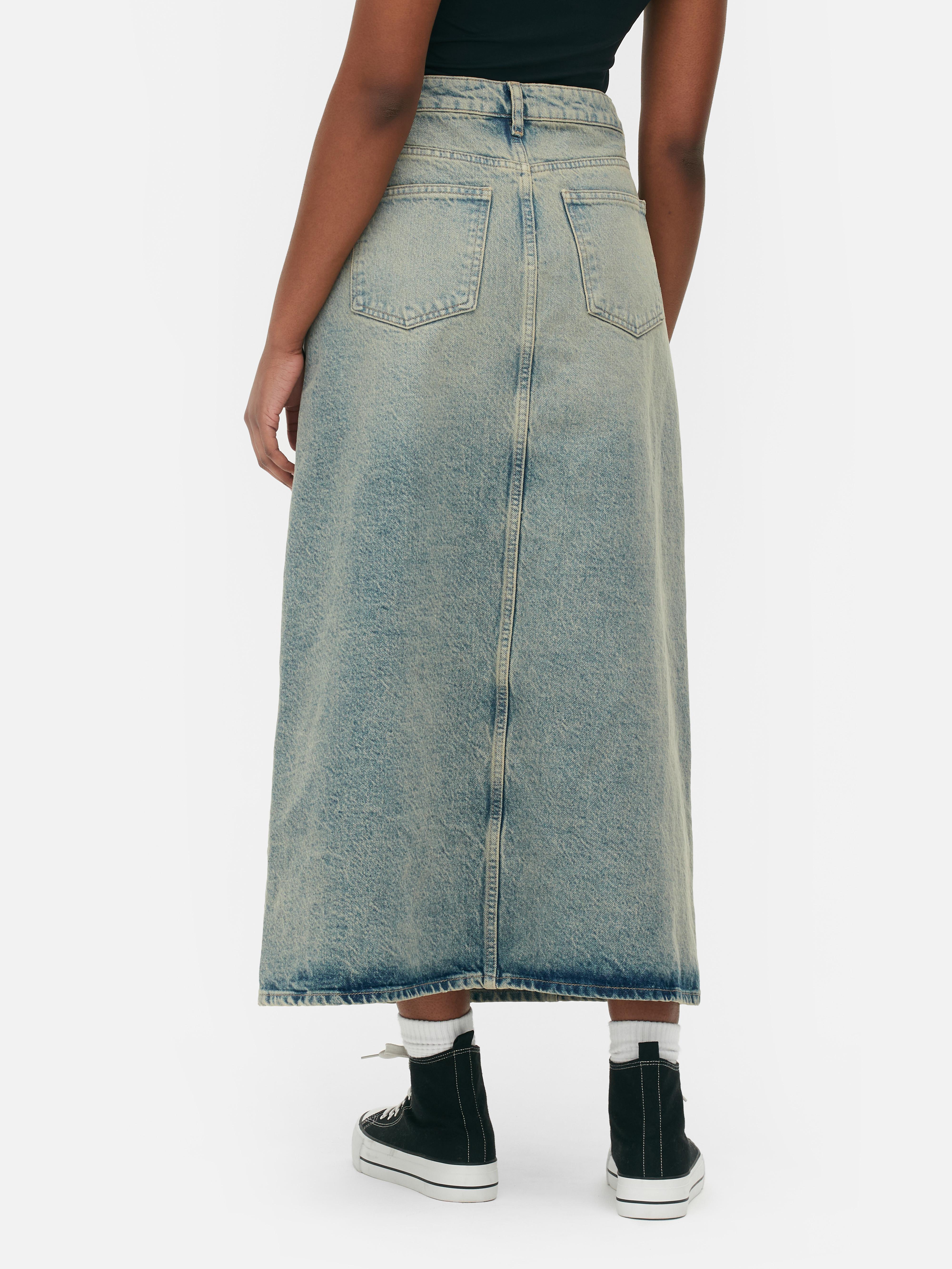 Midi jean shop skirt king size