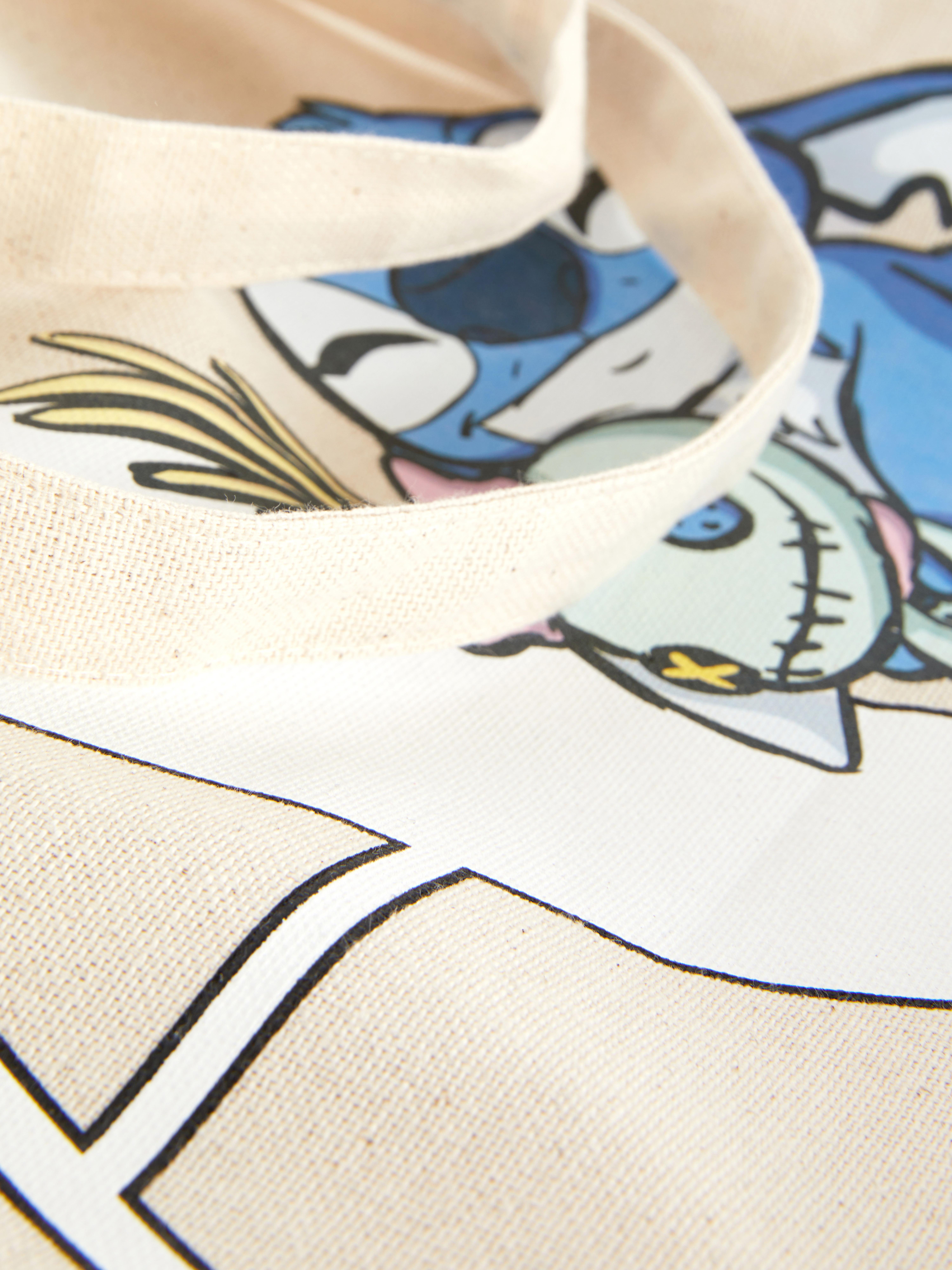 Natural Disney’s Stitch Initial Print Tote Bag | Primark