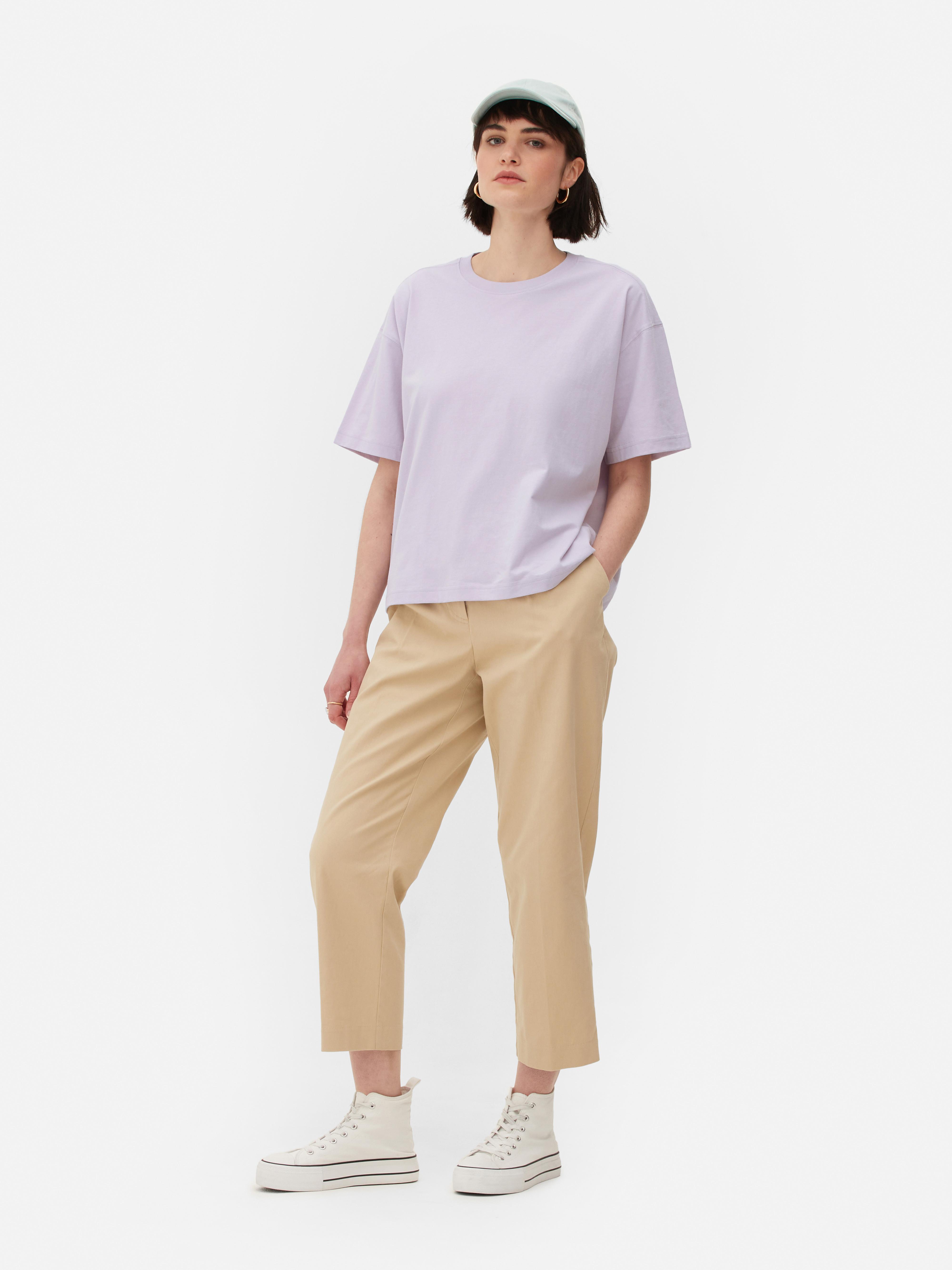 Womens Lilac Oversized Boxy T-Shirt | Primark