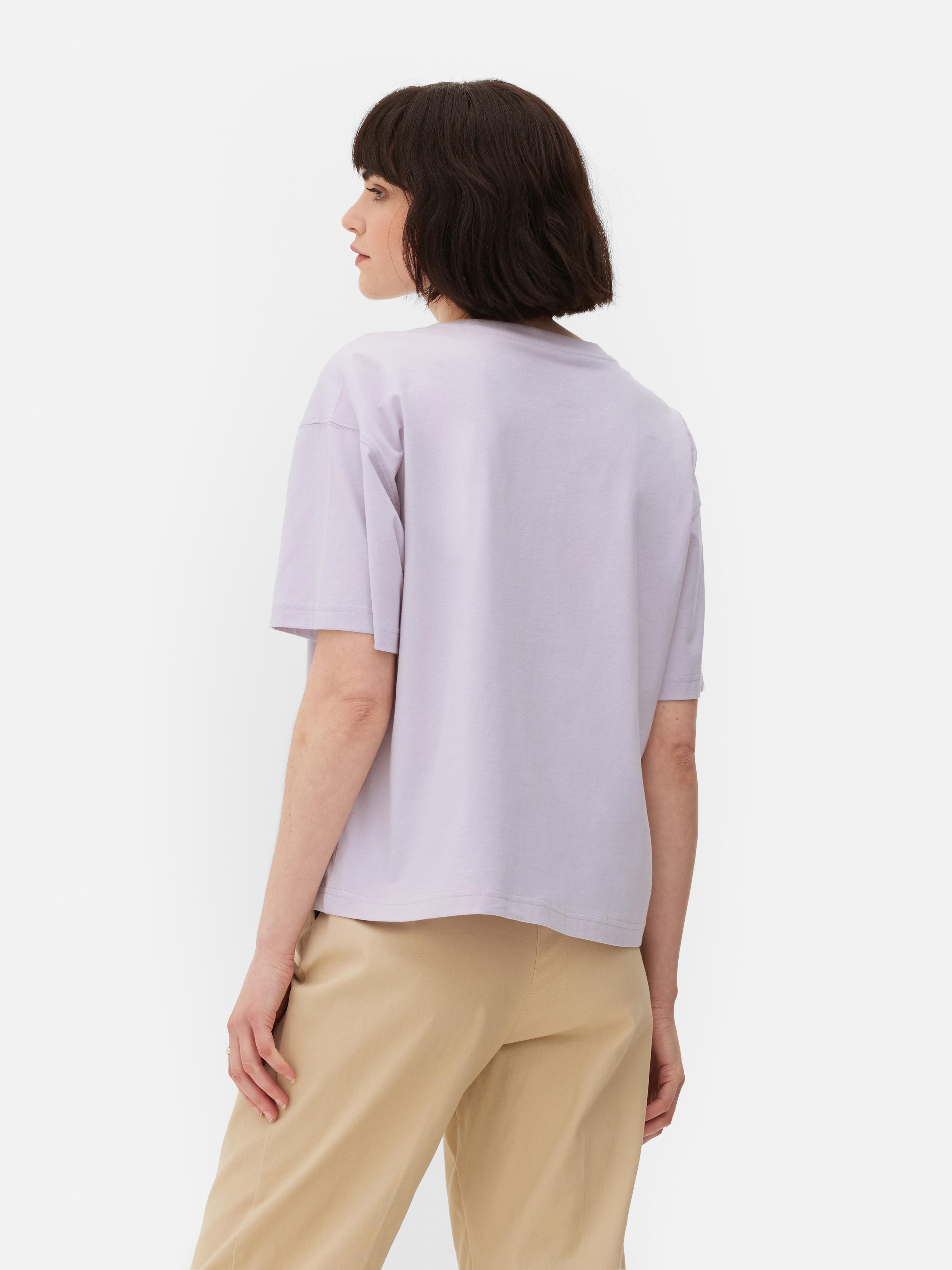 Womens Lilac Oversized Boxy T-Shirt | Primark