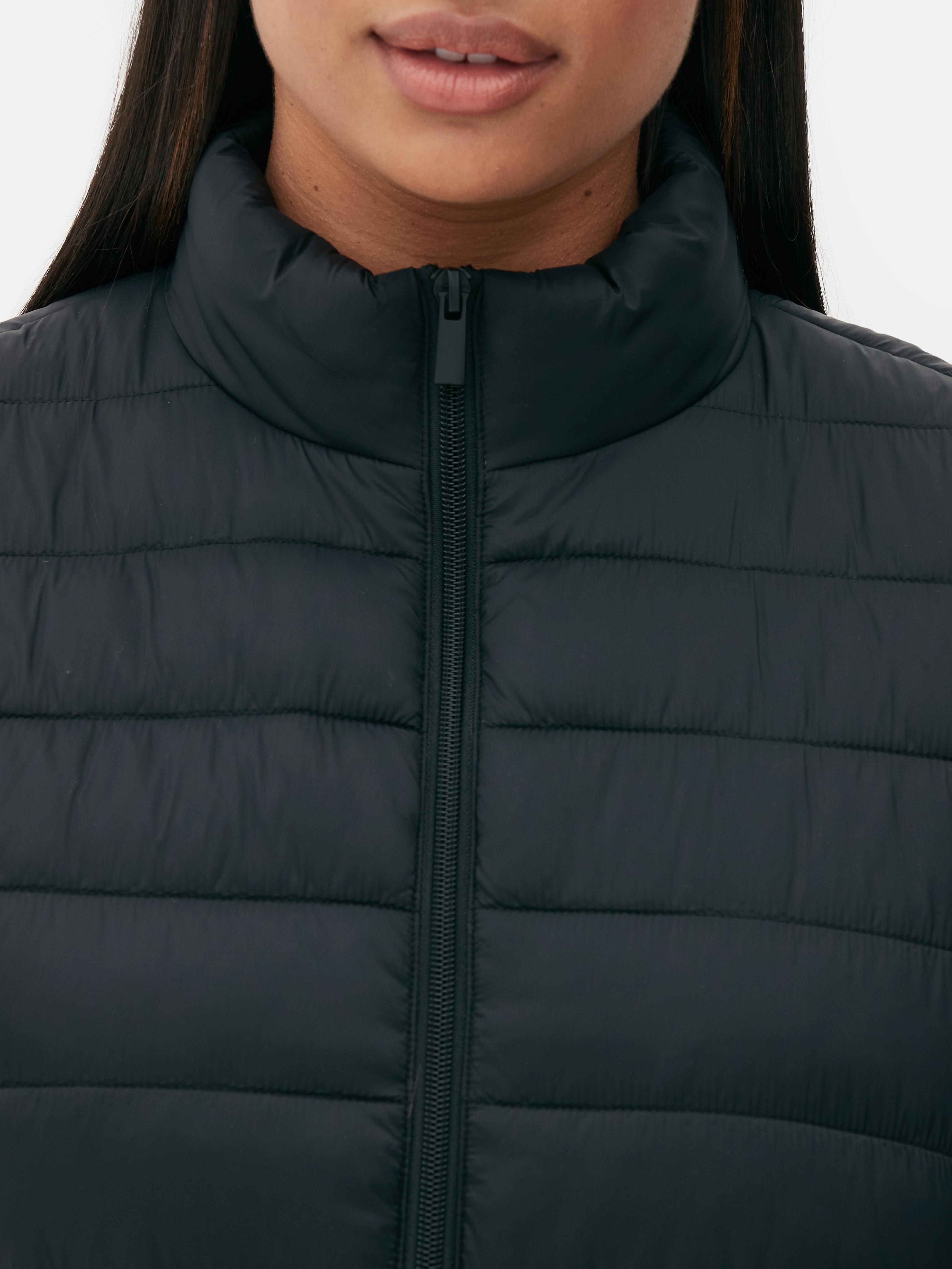 Women's Black Funnel Neck Lightweight Gilet | Penneys