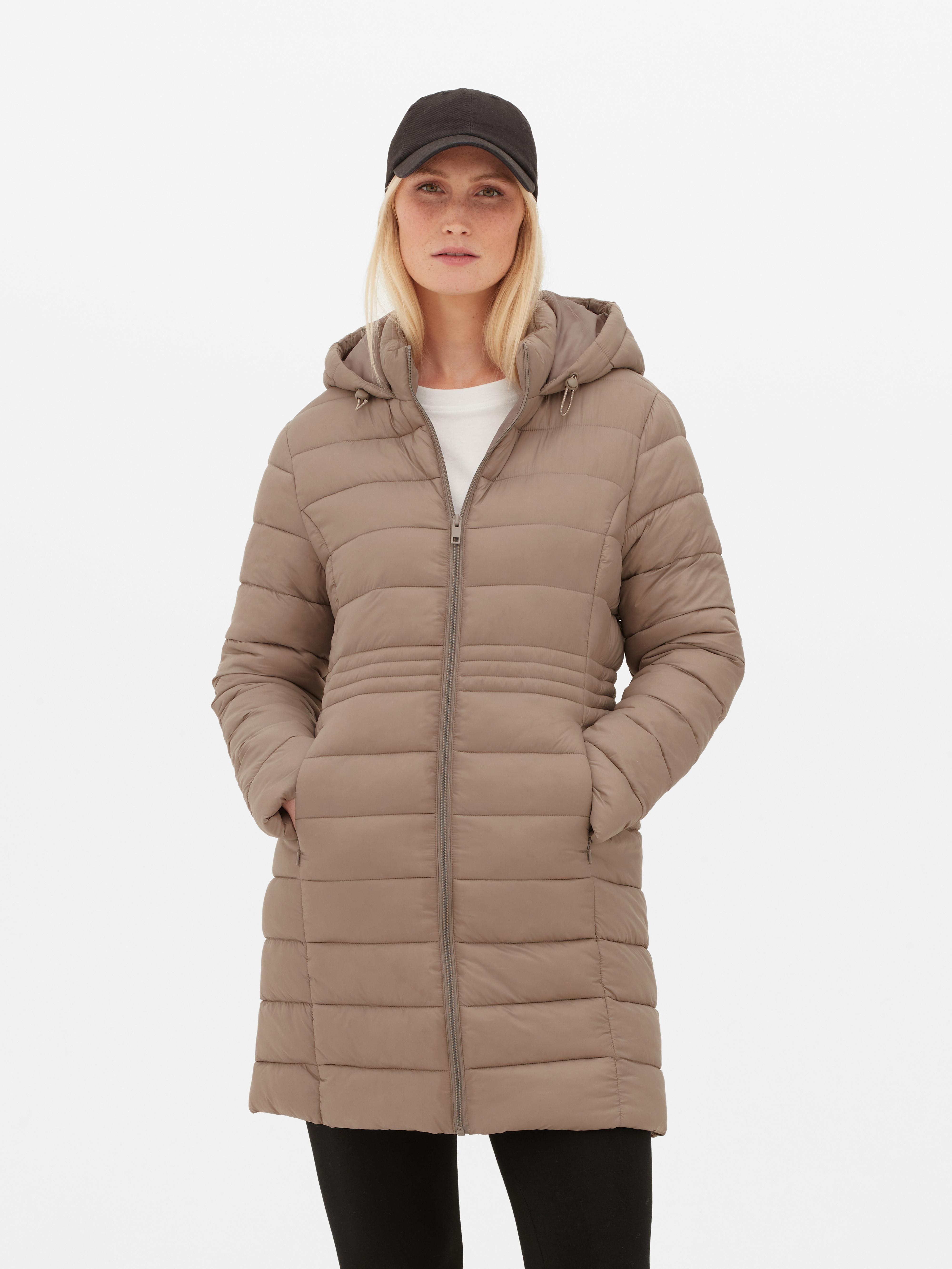 Longline puffer jackets womens on sale