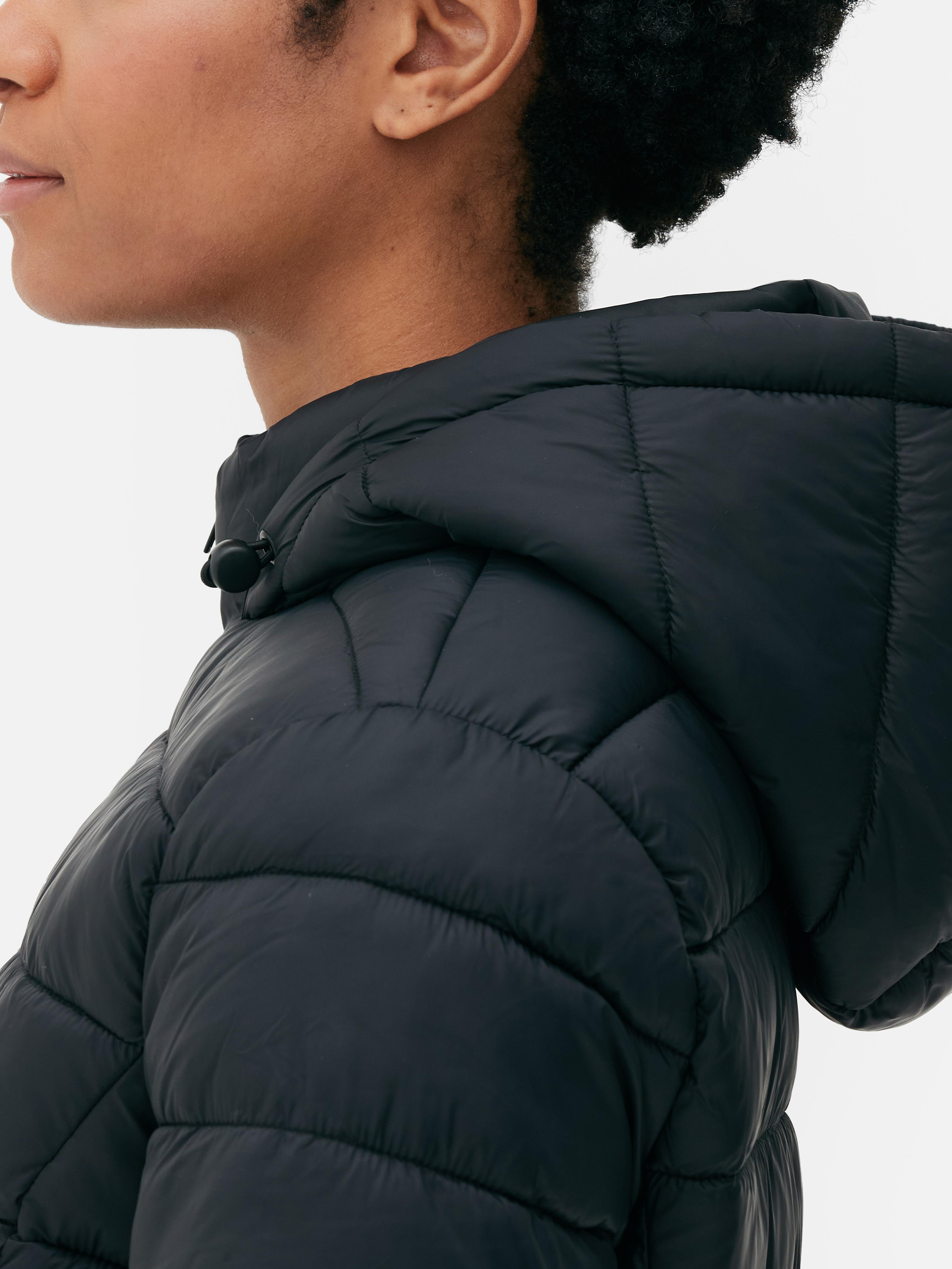 Primark black puffer coat best sale