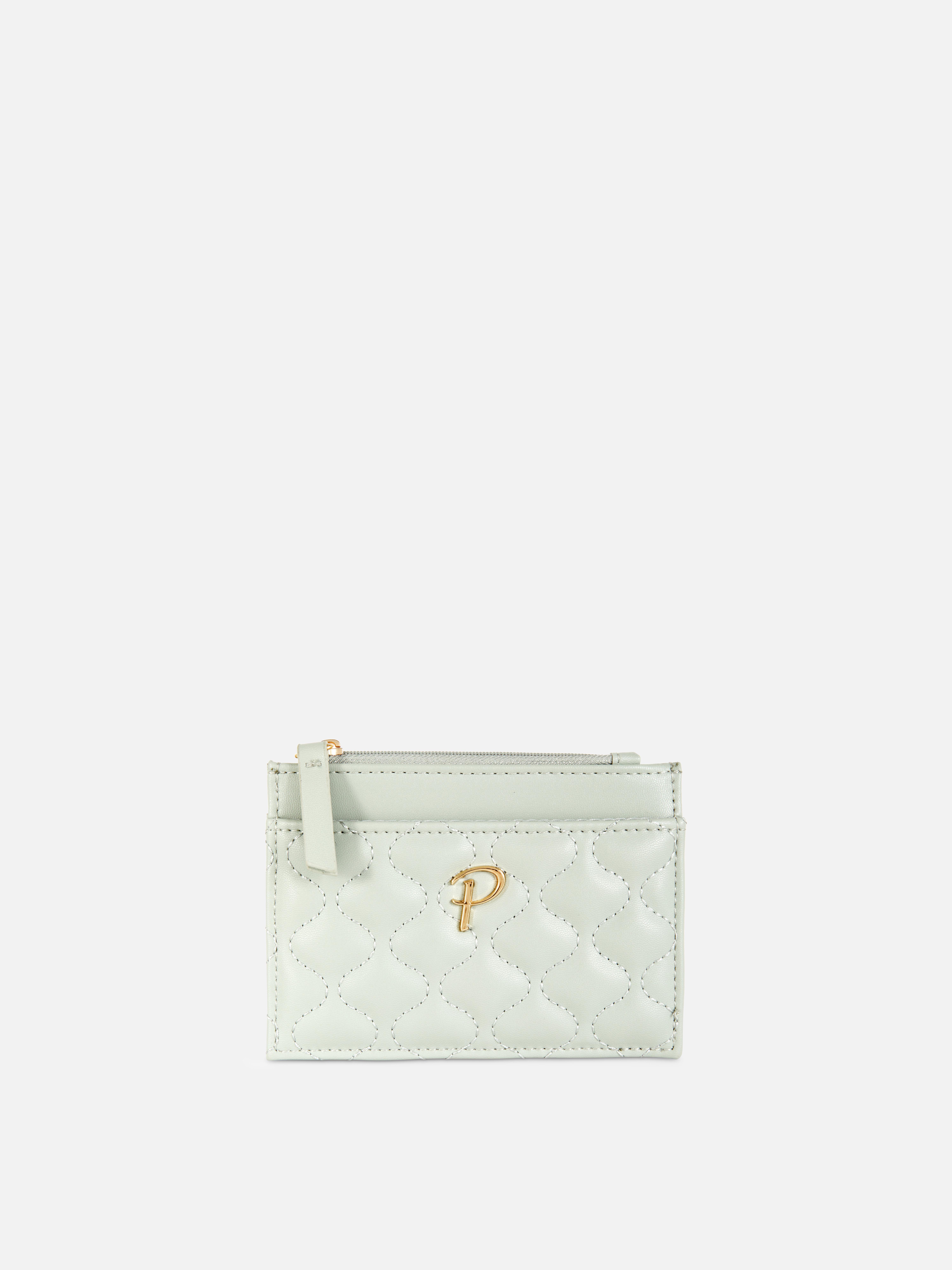 Quilted Initial Card Holder