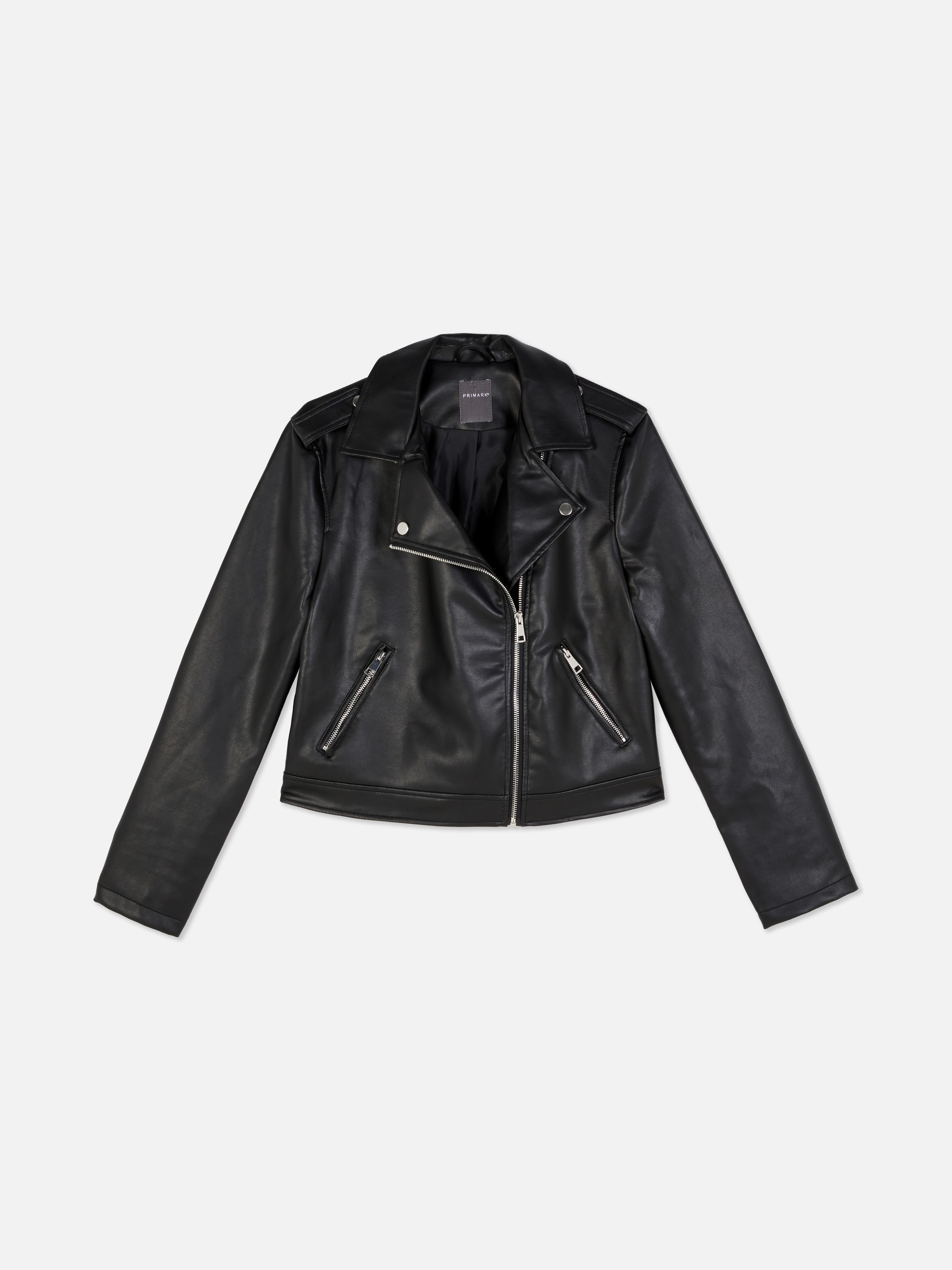 Essential Faux Leather Biker Jacket