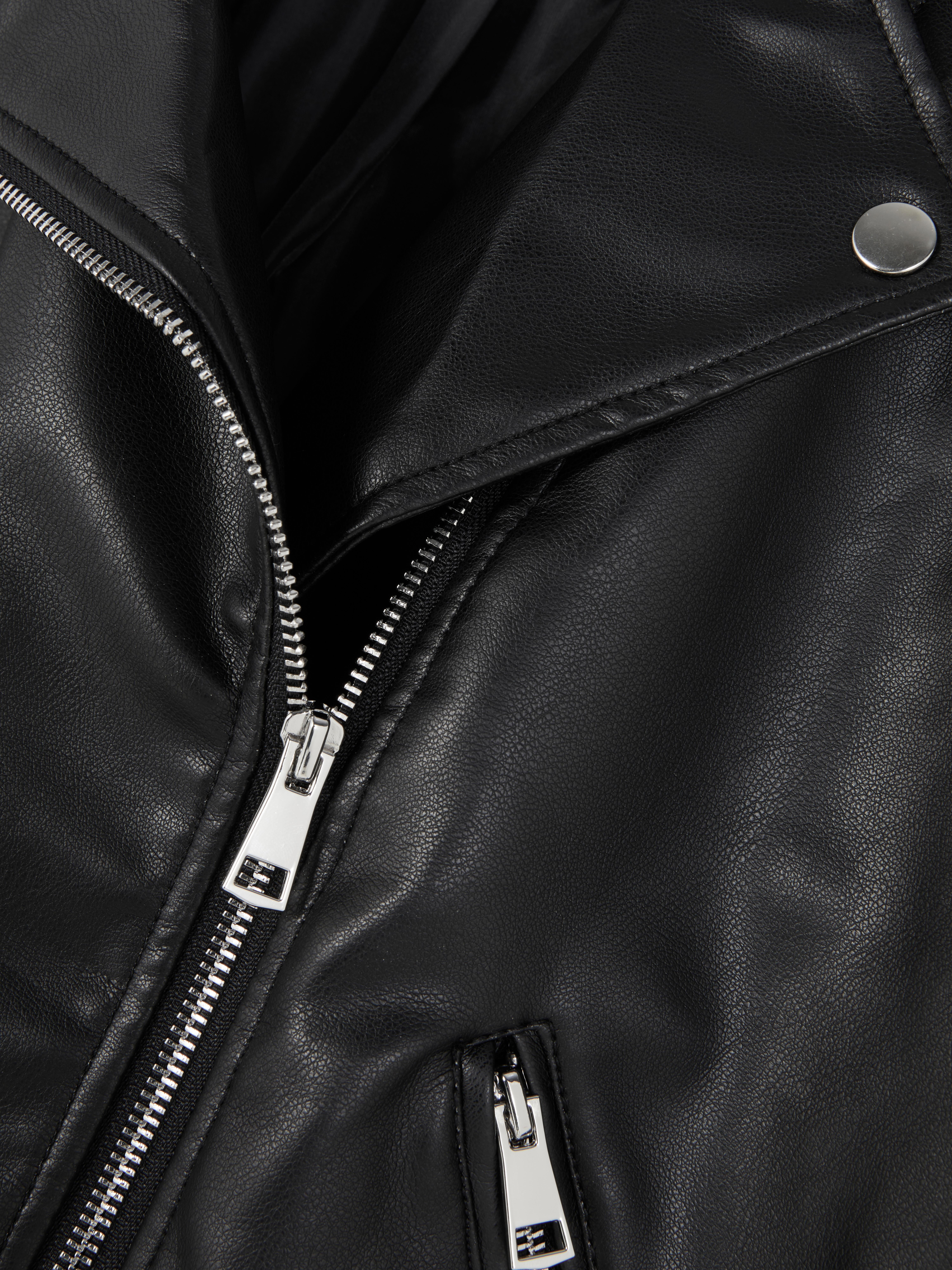 Essential Faux Leather Biker Jacket