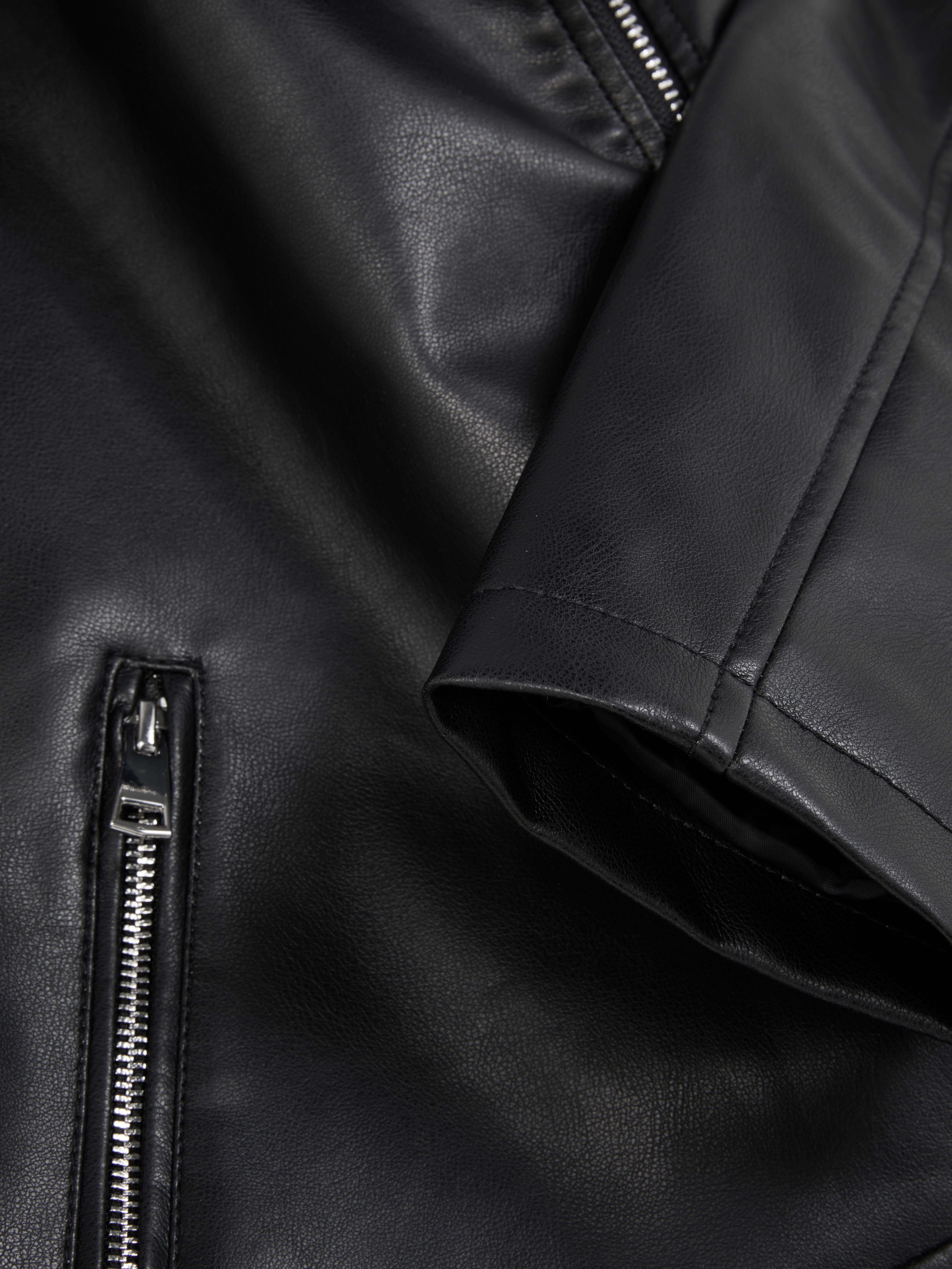 Essential Faux Leather Biker Jacket