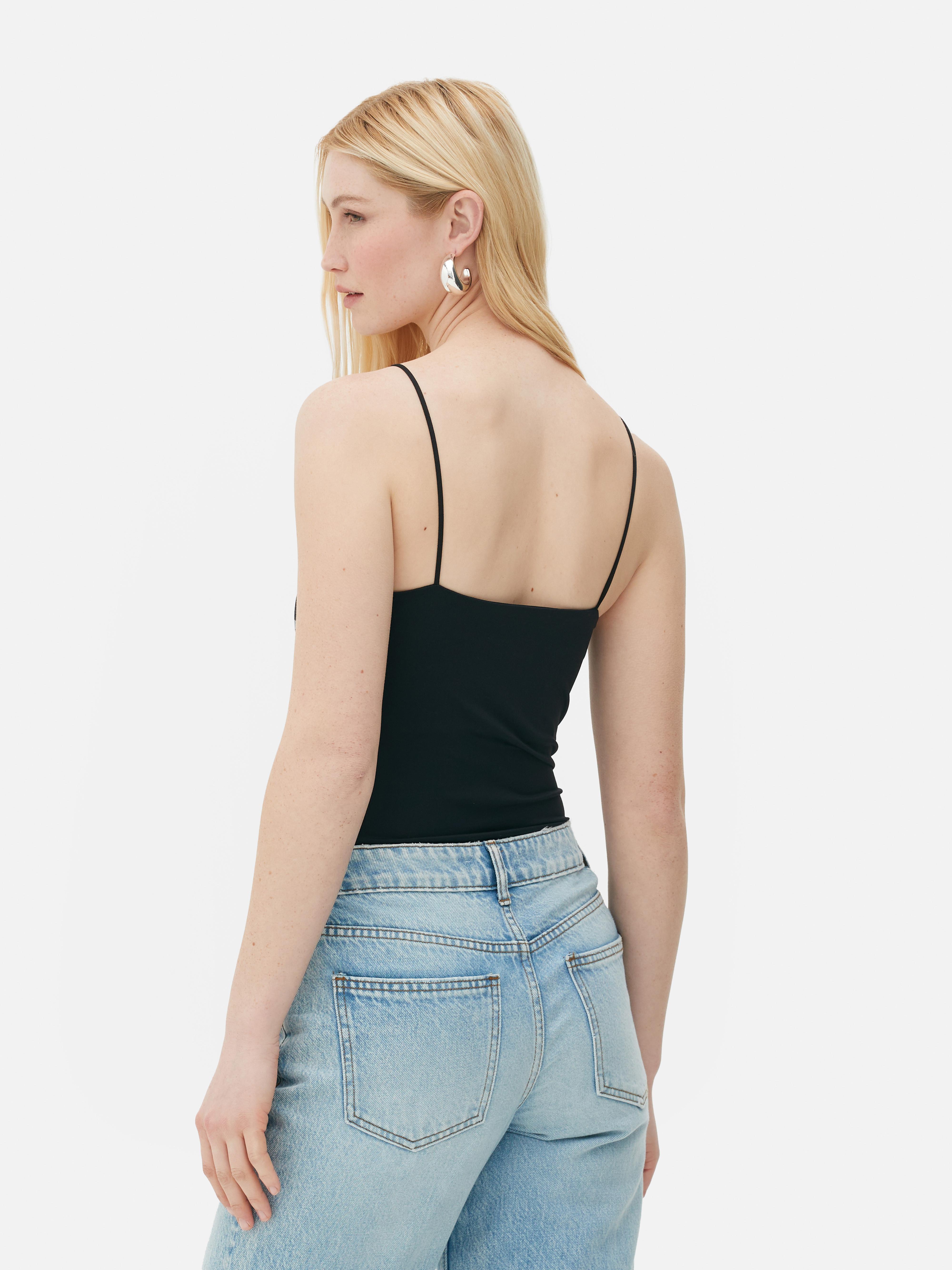 Women's Black Stretch Cami Bodysuit Primark