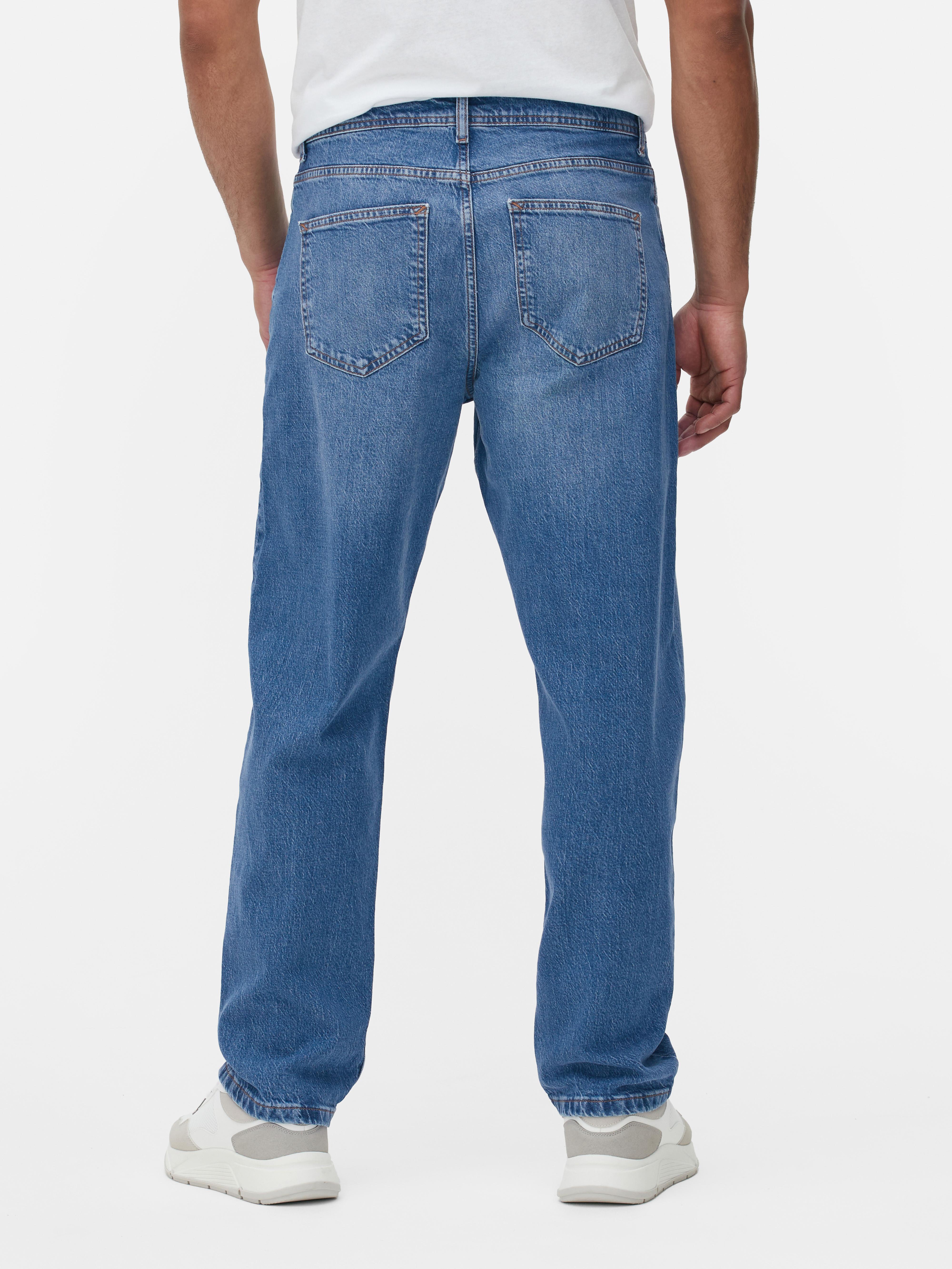 Men's Mid Blue Relaxed Fit Denim Jeans | Primark