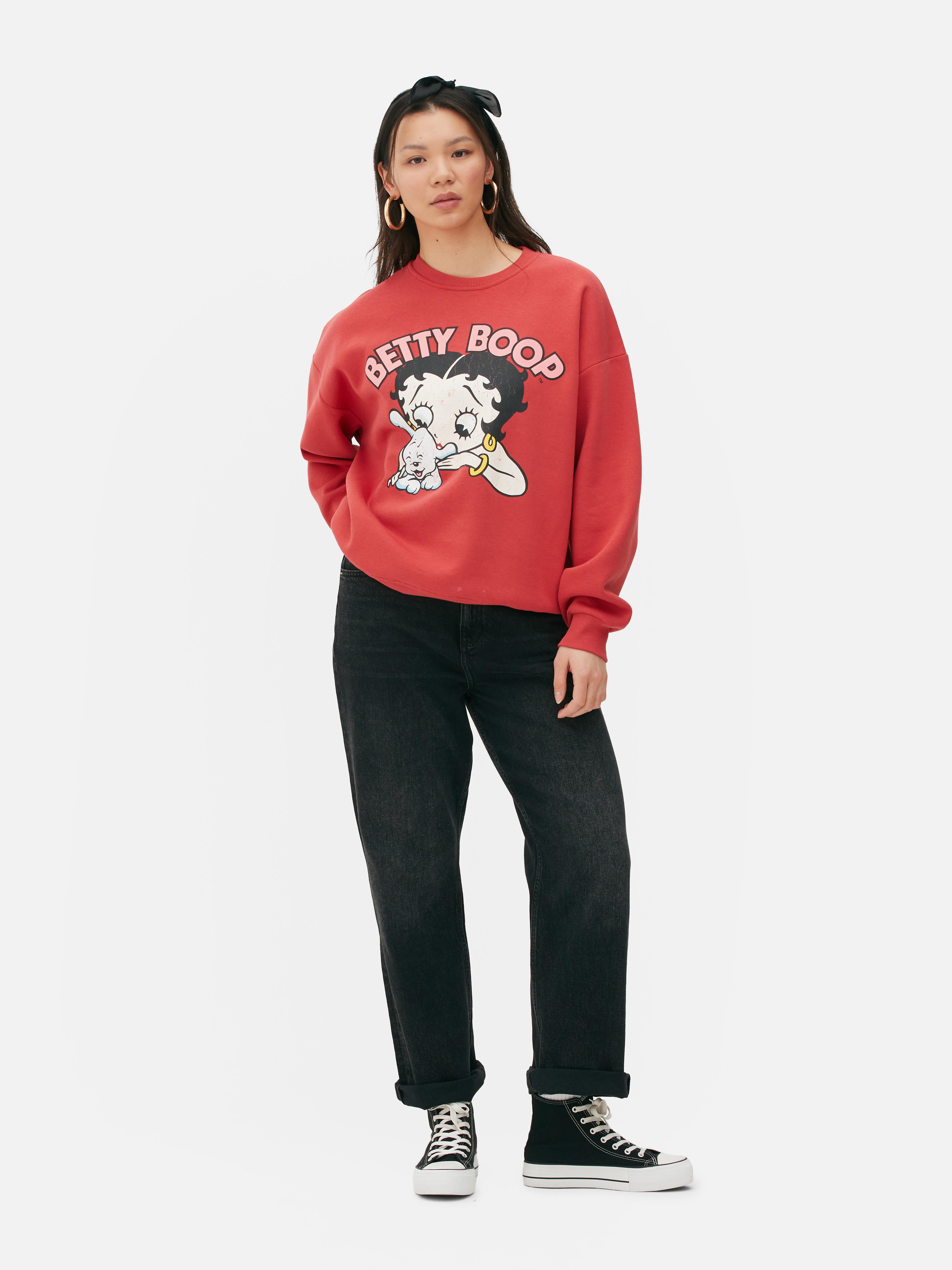 Sweat-shirt graphique oversize Betty Boop