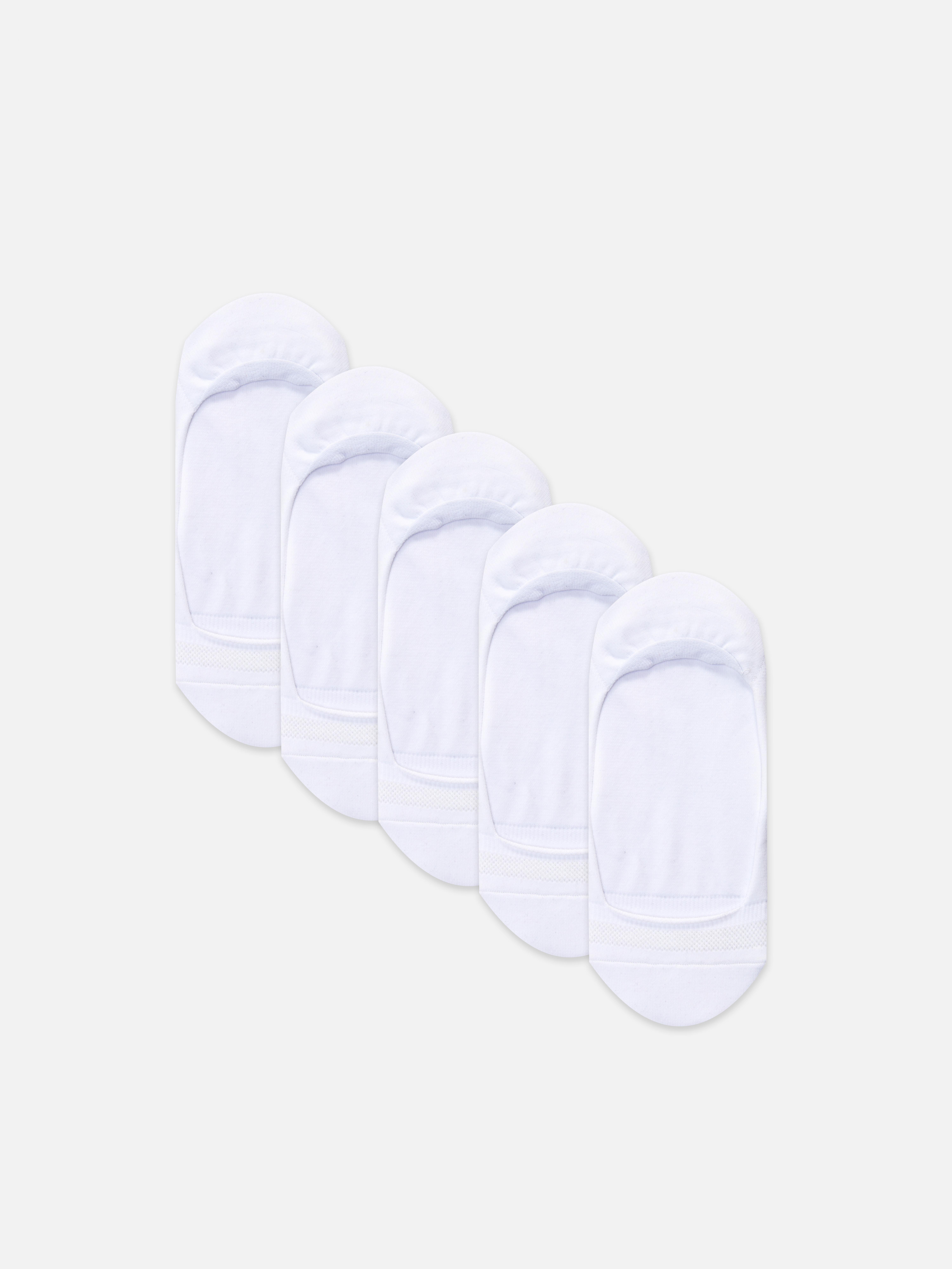 5pk Invisible Socks White