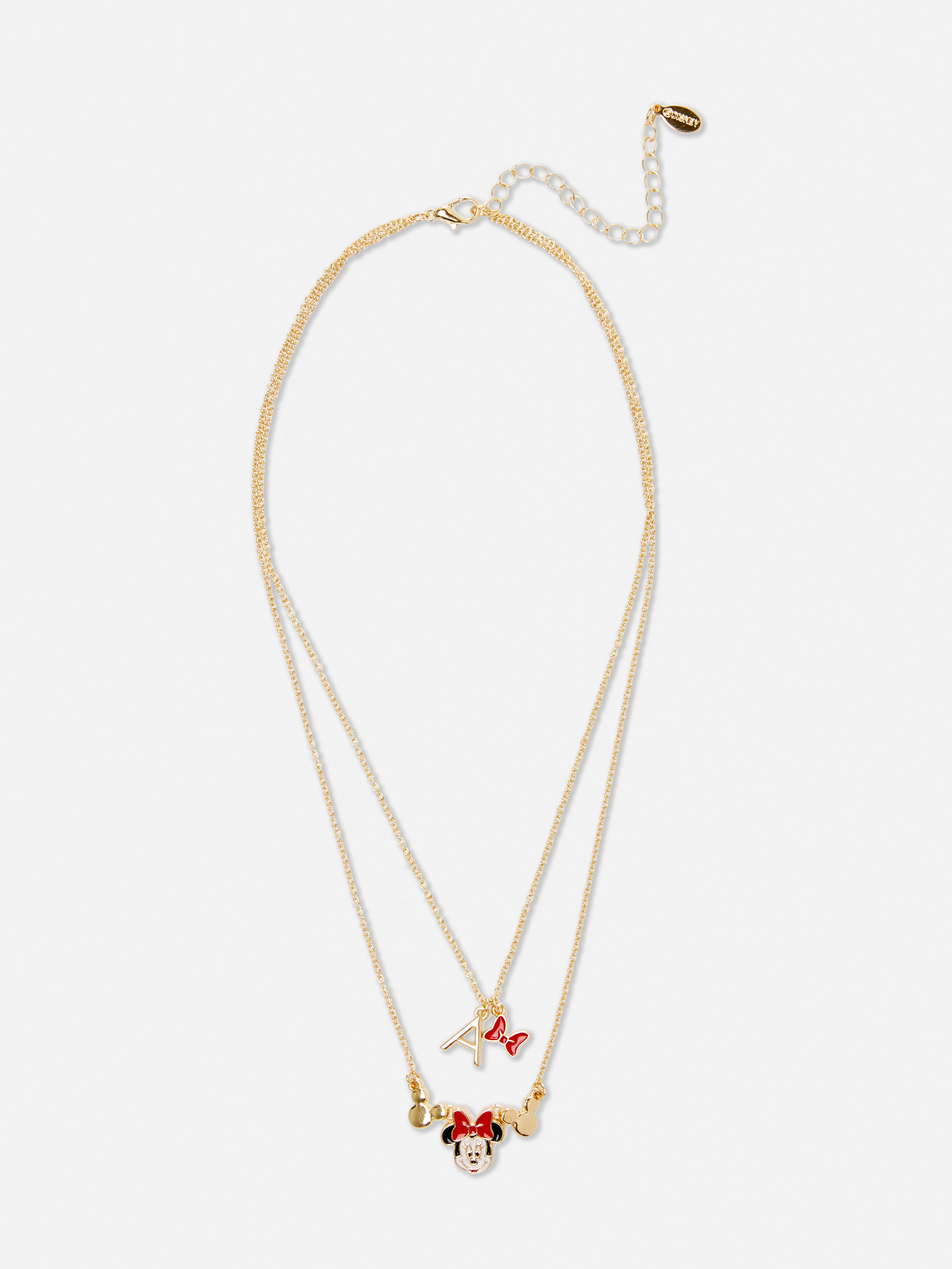 Disney's Minnie Mouse Double Chain Initial Necklace