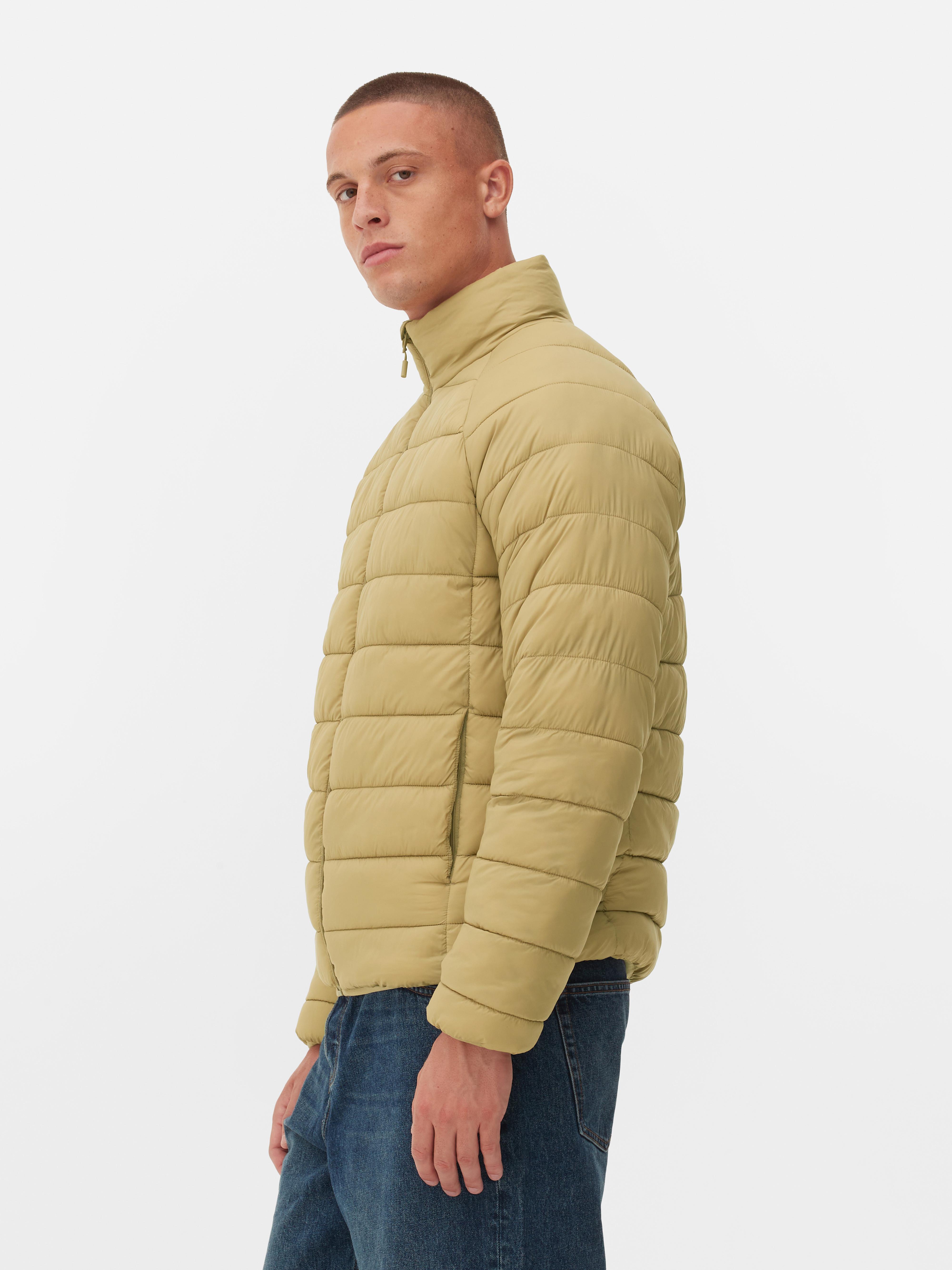Men's Tan Funnel Neck Puffer Jacket Penneys