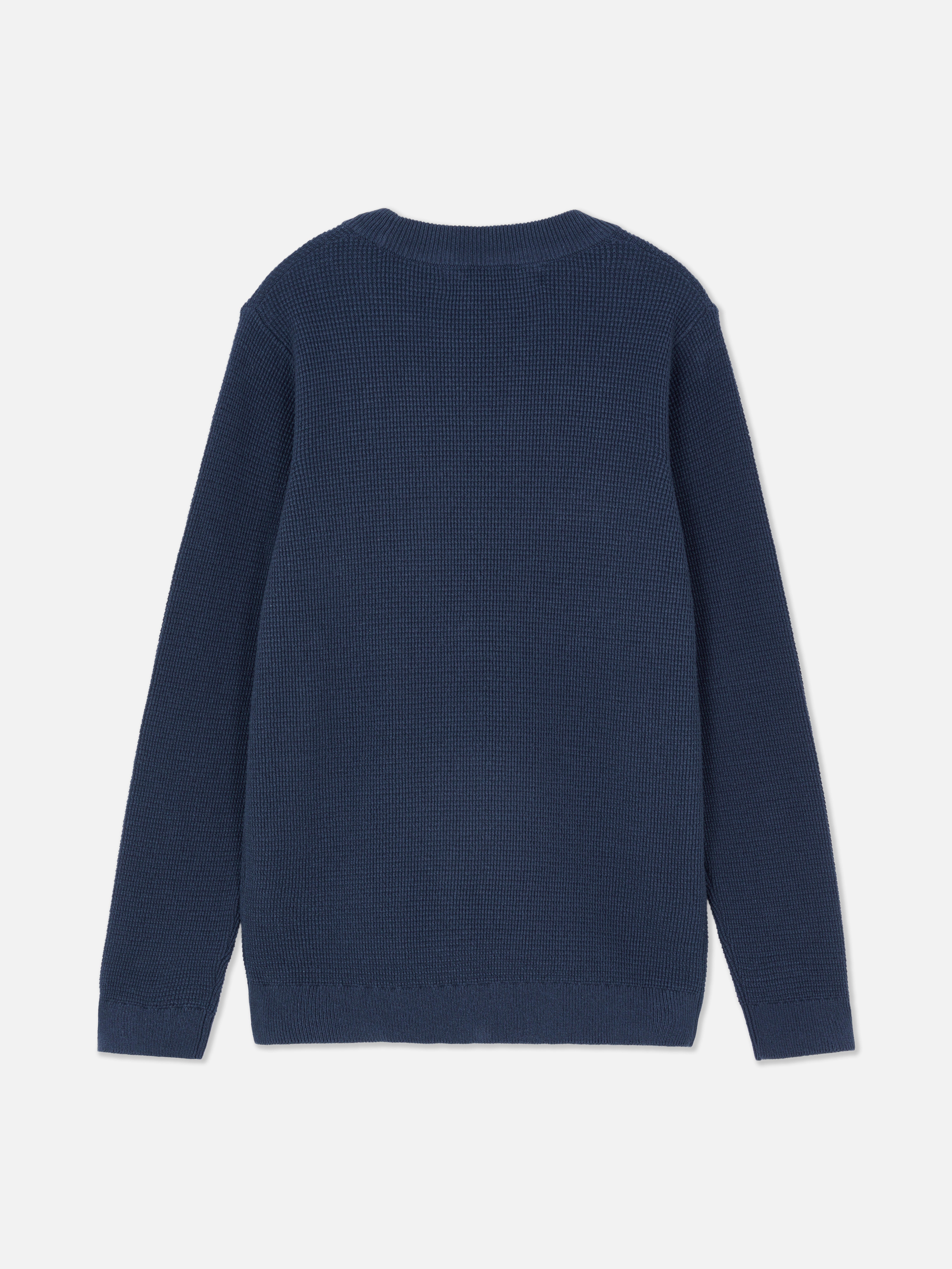 Pullover mit Waffelstruktur (Teeny Boys) - Marineblau - Jungen 