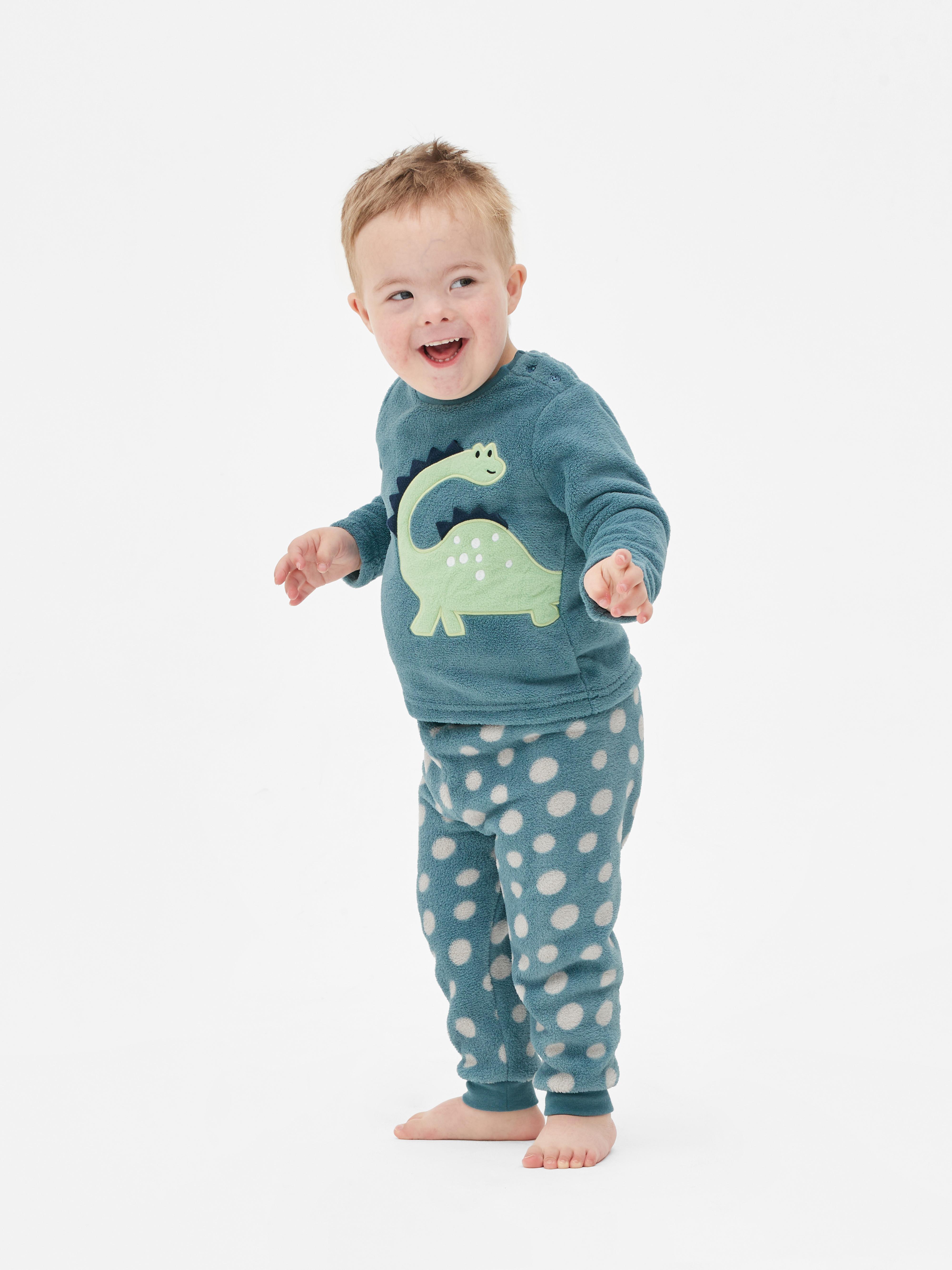 Baby Boys Teal Animal Fleece Pyjamas Penneys