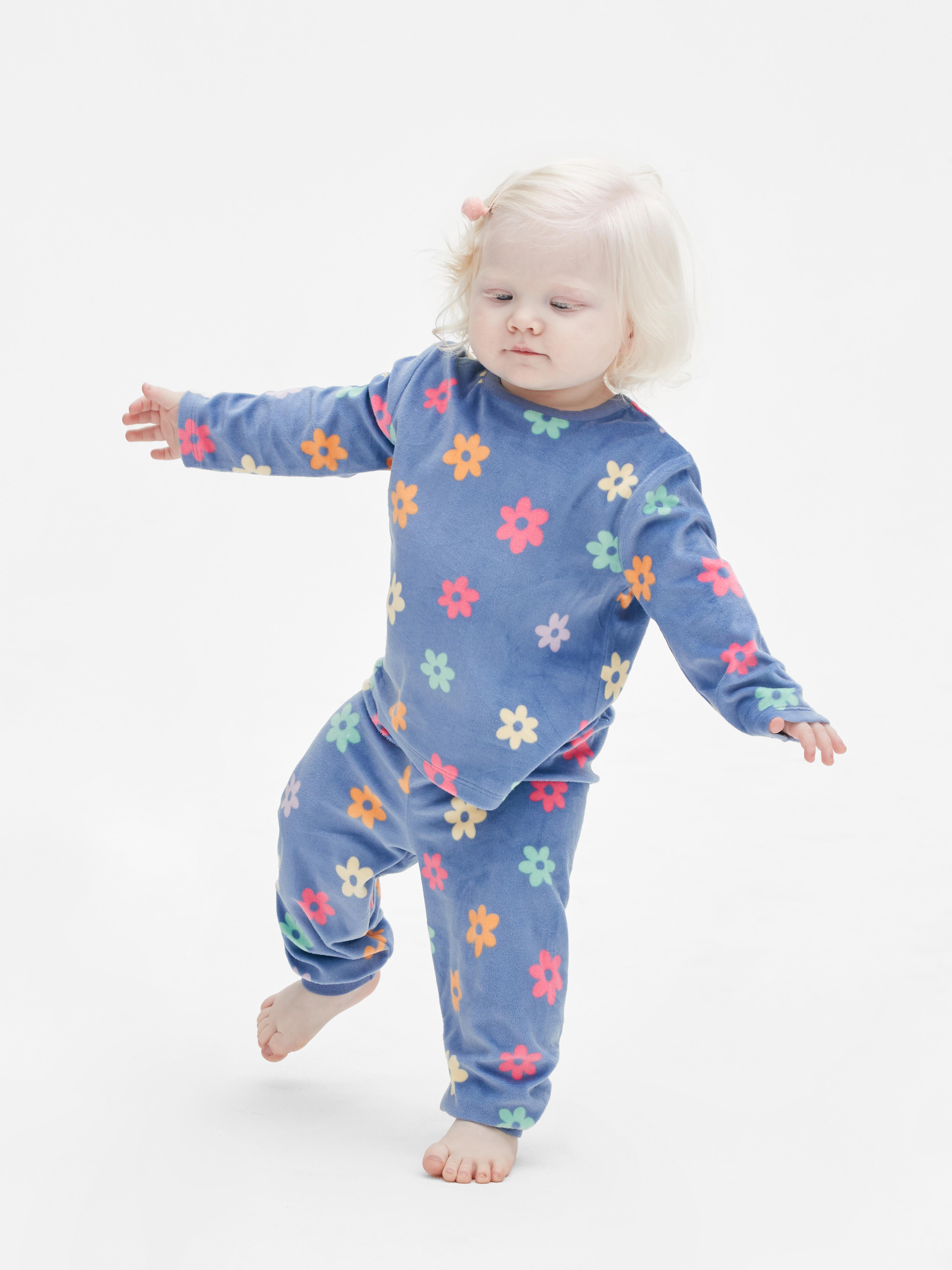 Baby Girls Multi Graphic Velour Pyjamas Penneys