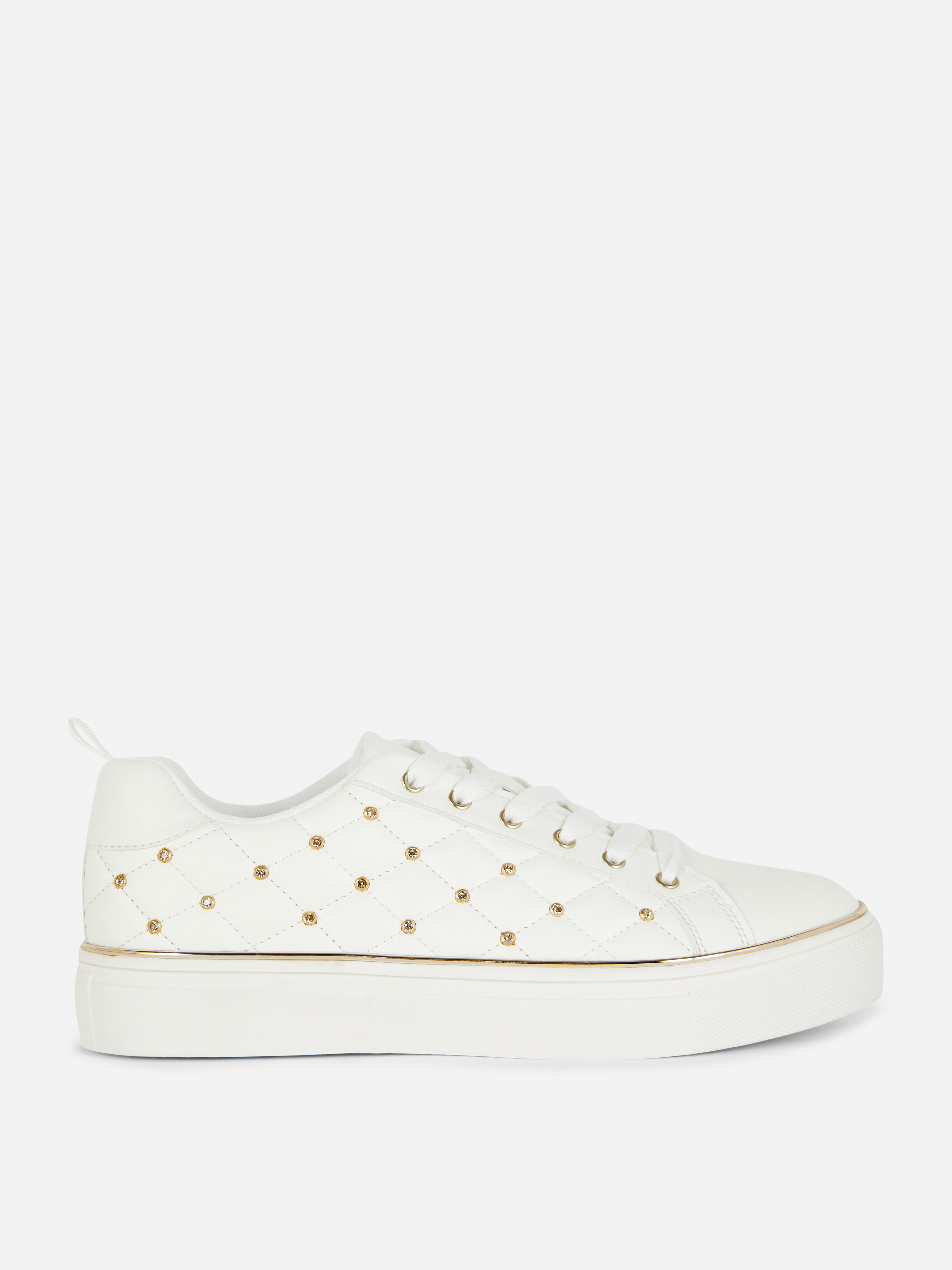Sneaker mit Strassnieten und dicker Sohle - Weiß - Damen | Primark