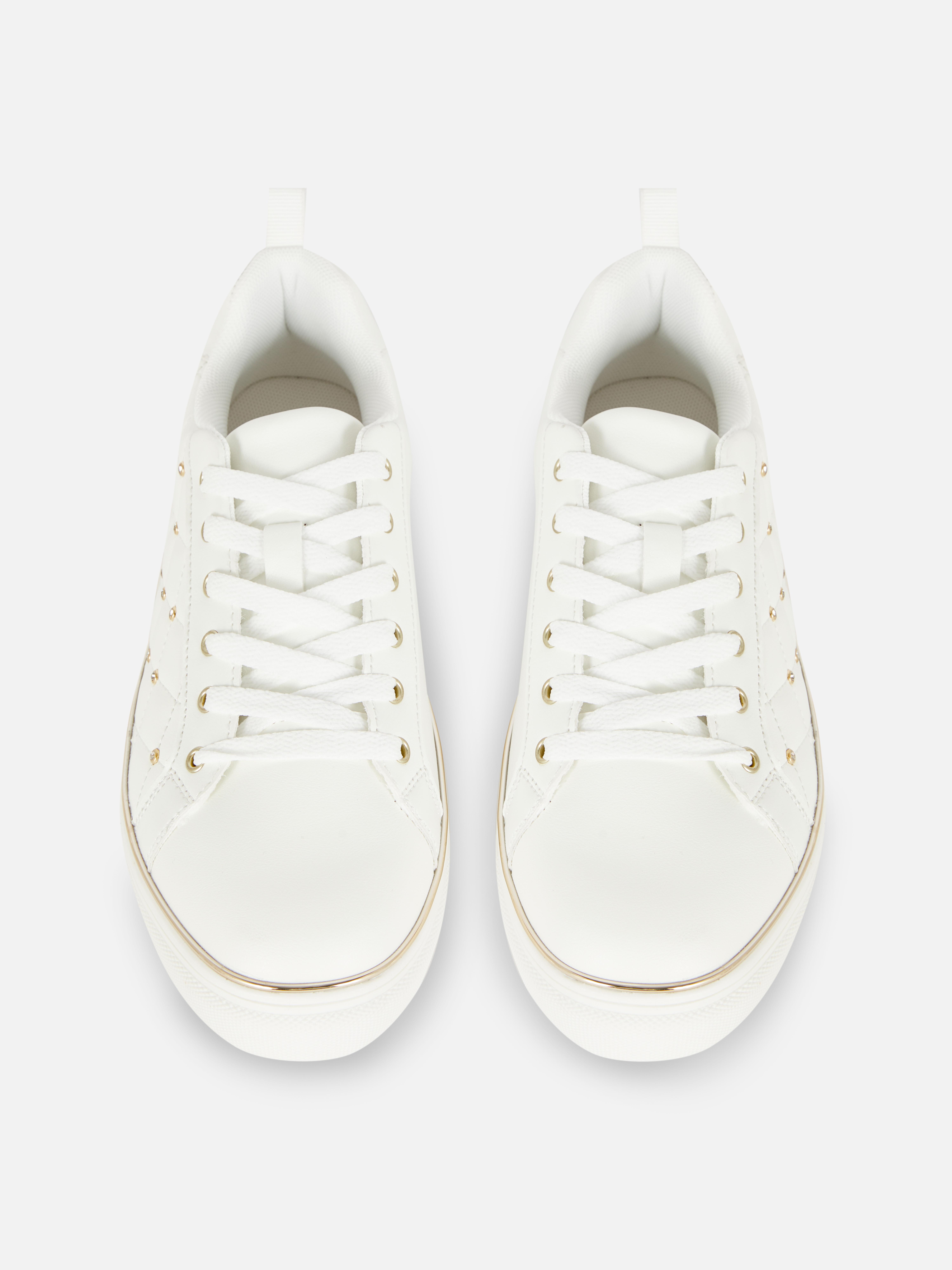 Sneaker mit Strassnieten und dicker Sohle - Weiß - Damen | Primark