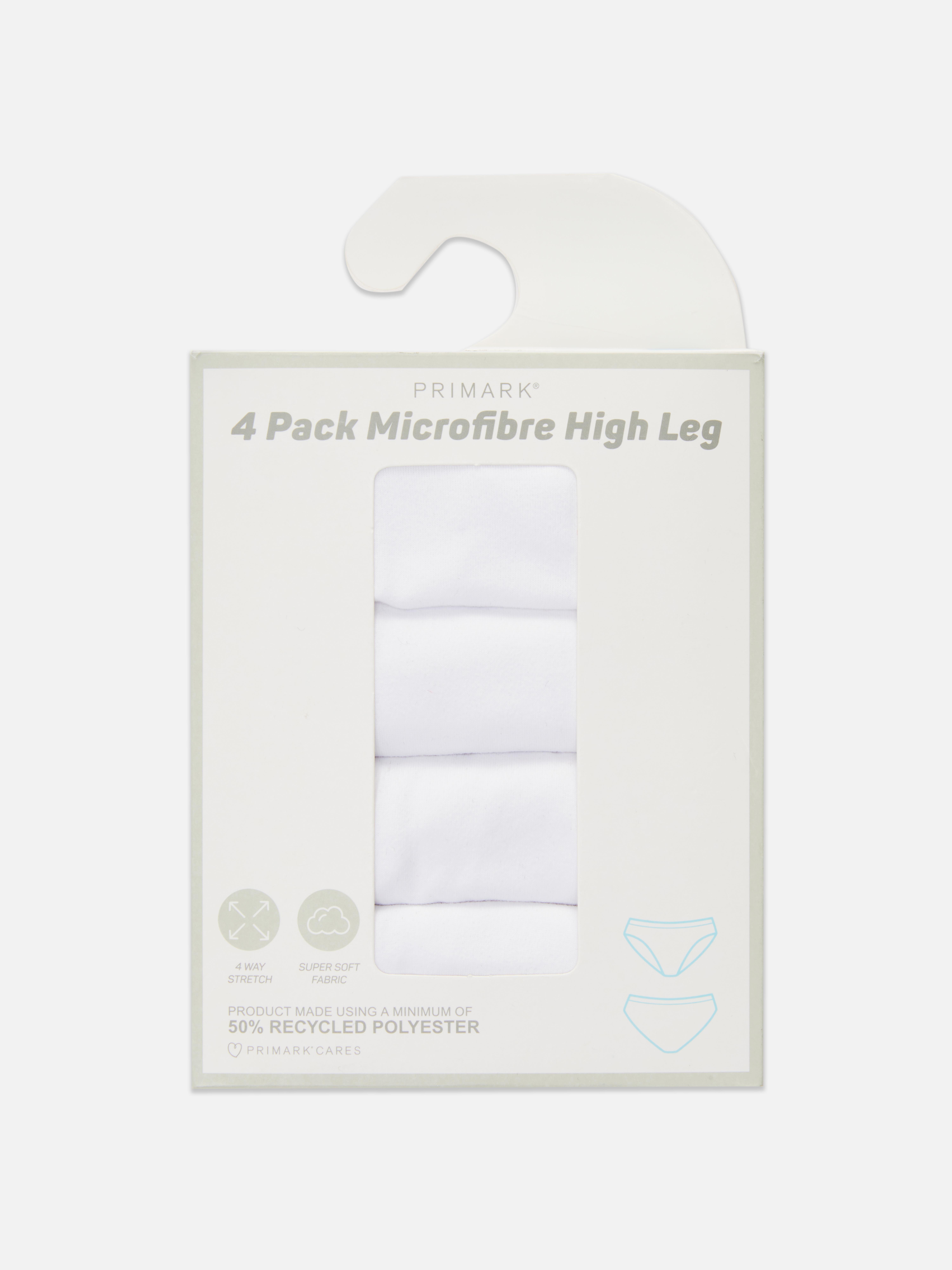 Pack de 4 braguitas de pernera alta