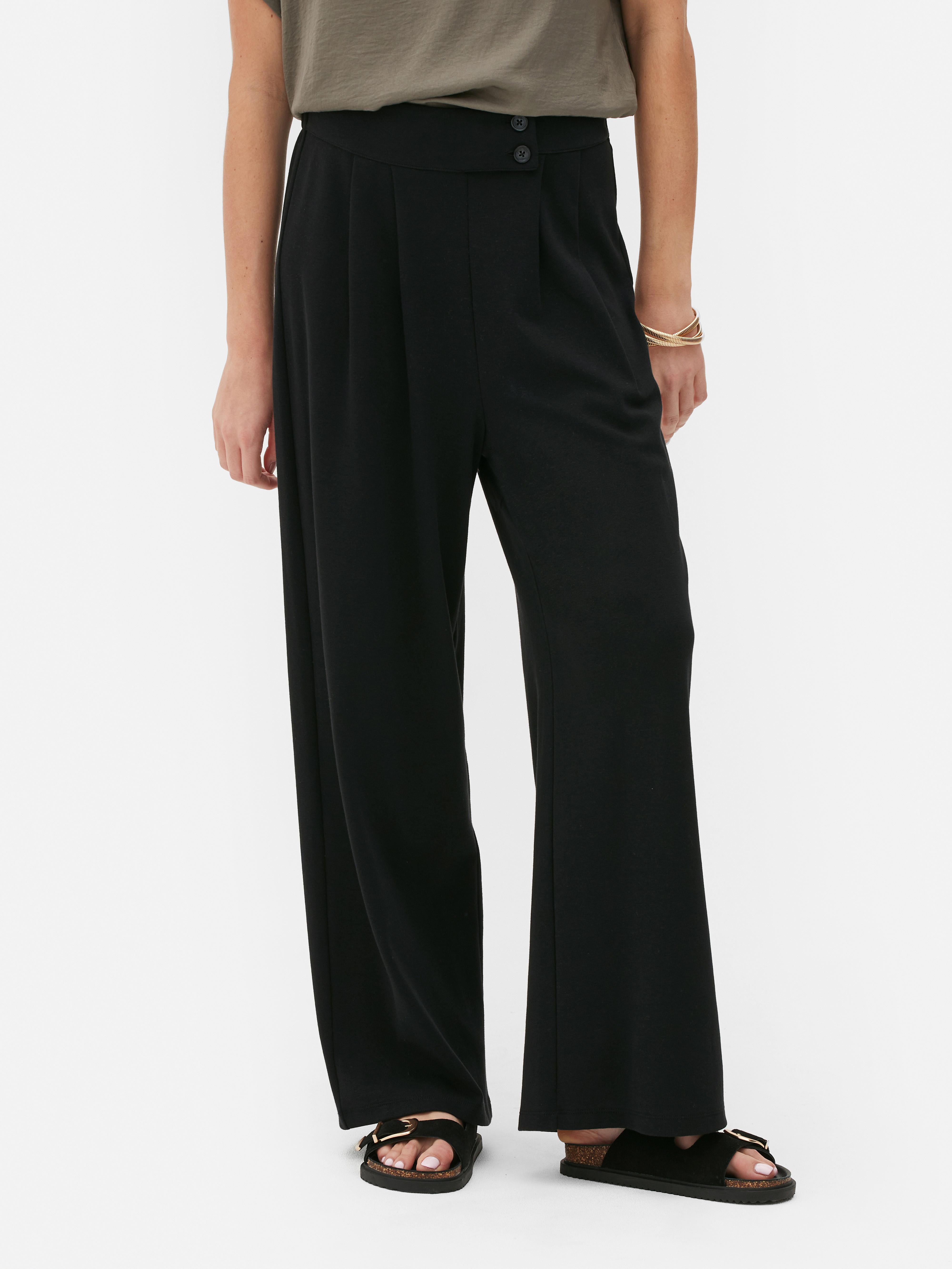 Women's Black Straight Leg Dressy Joggers | Primark