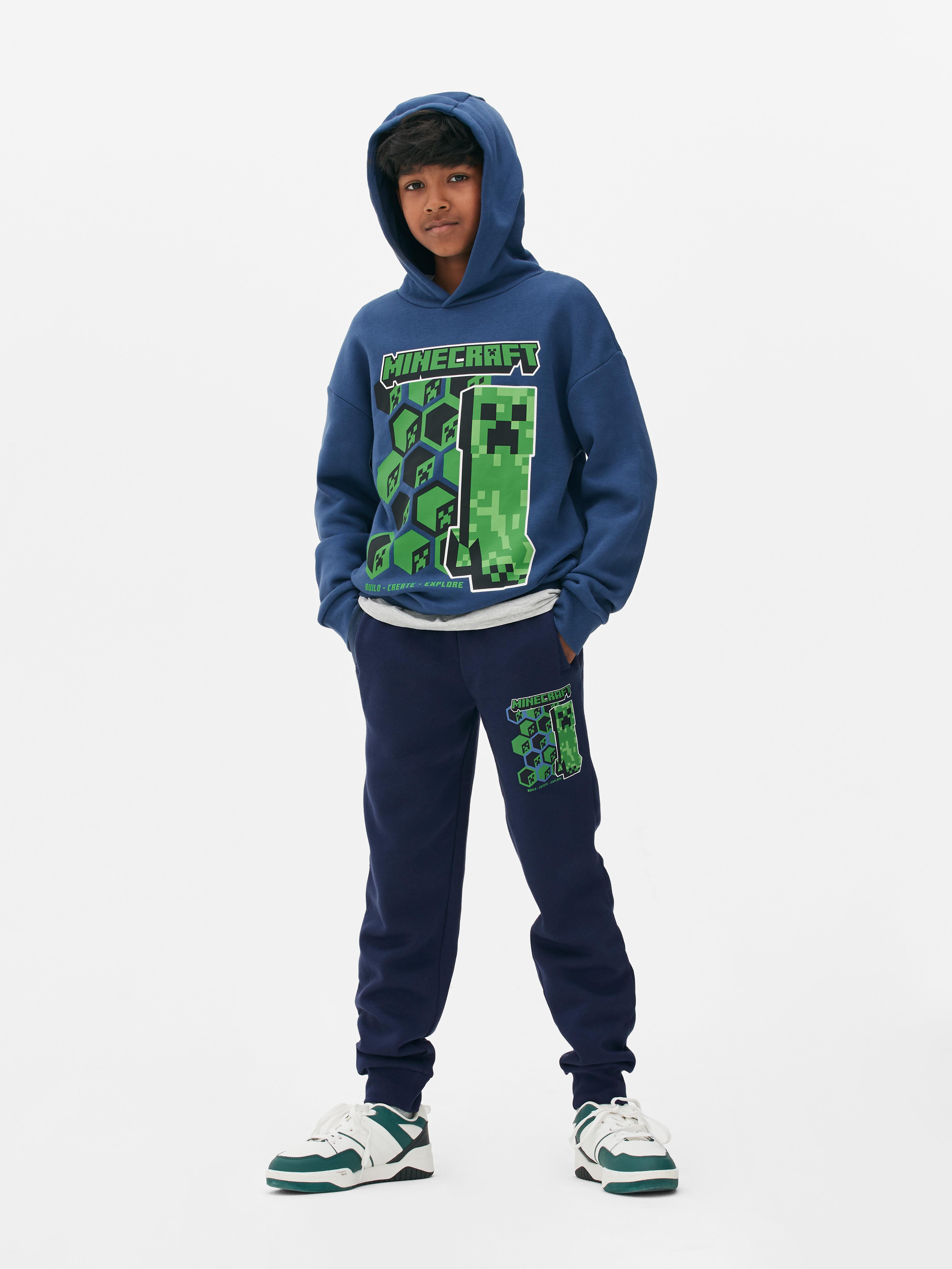 Sudadera con capucha de Creeper de Minecraft Azul Ninos Primark