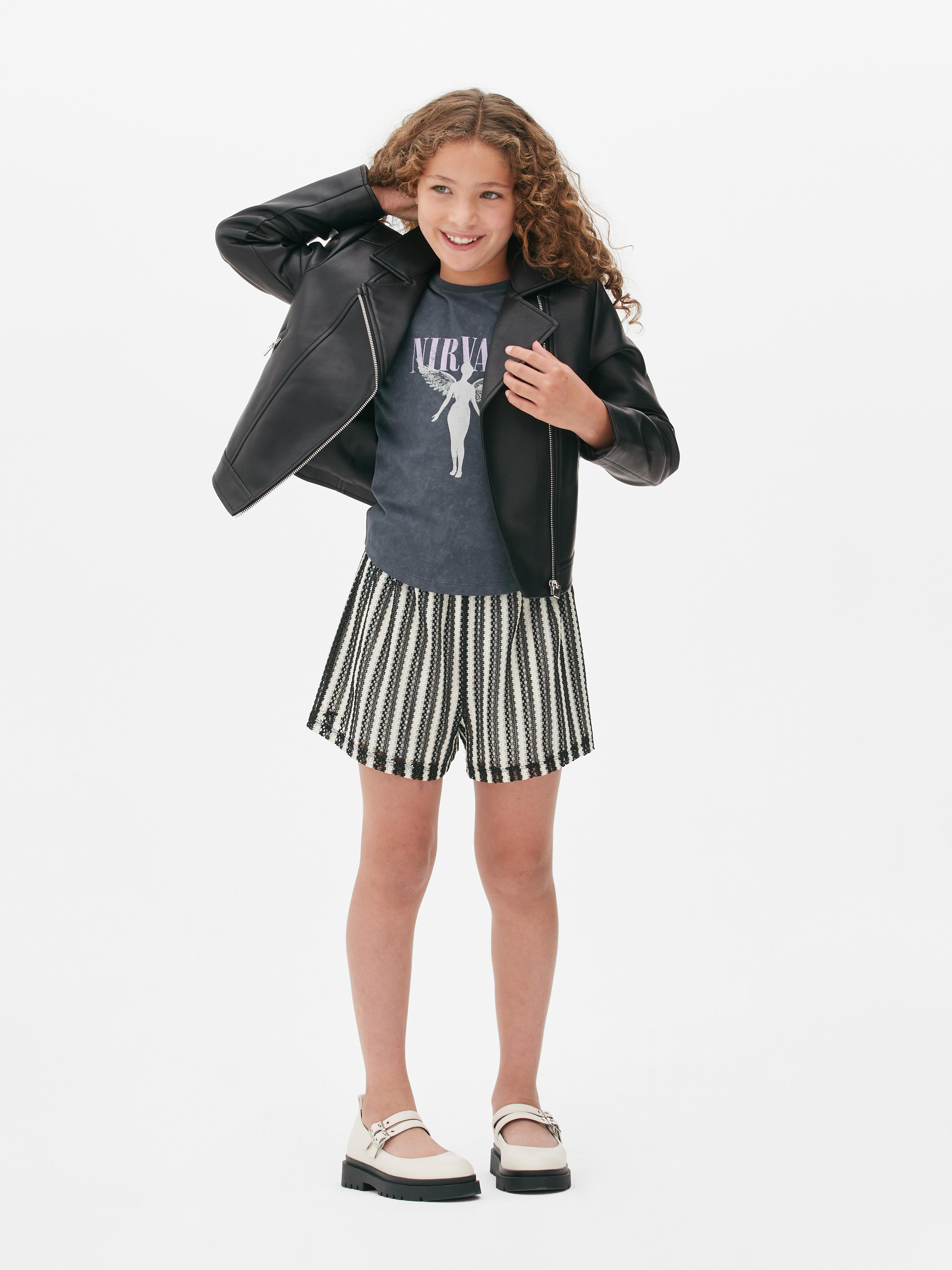 Girls Black Faux Leather Biker Jacket | Primark