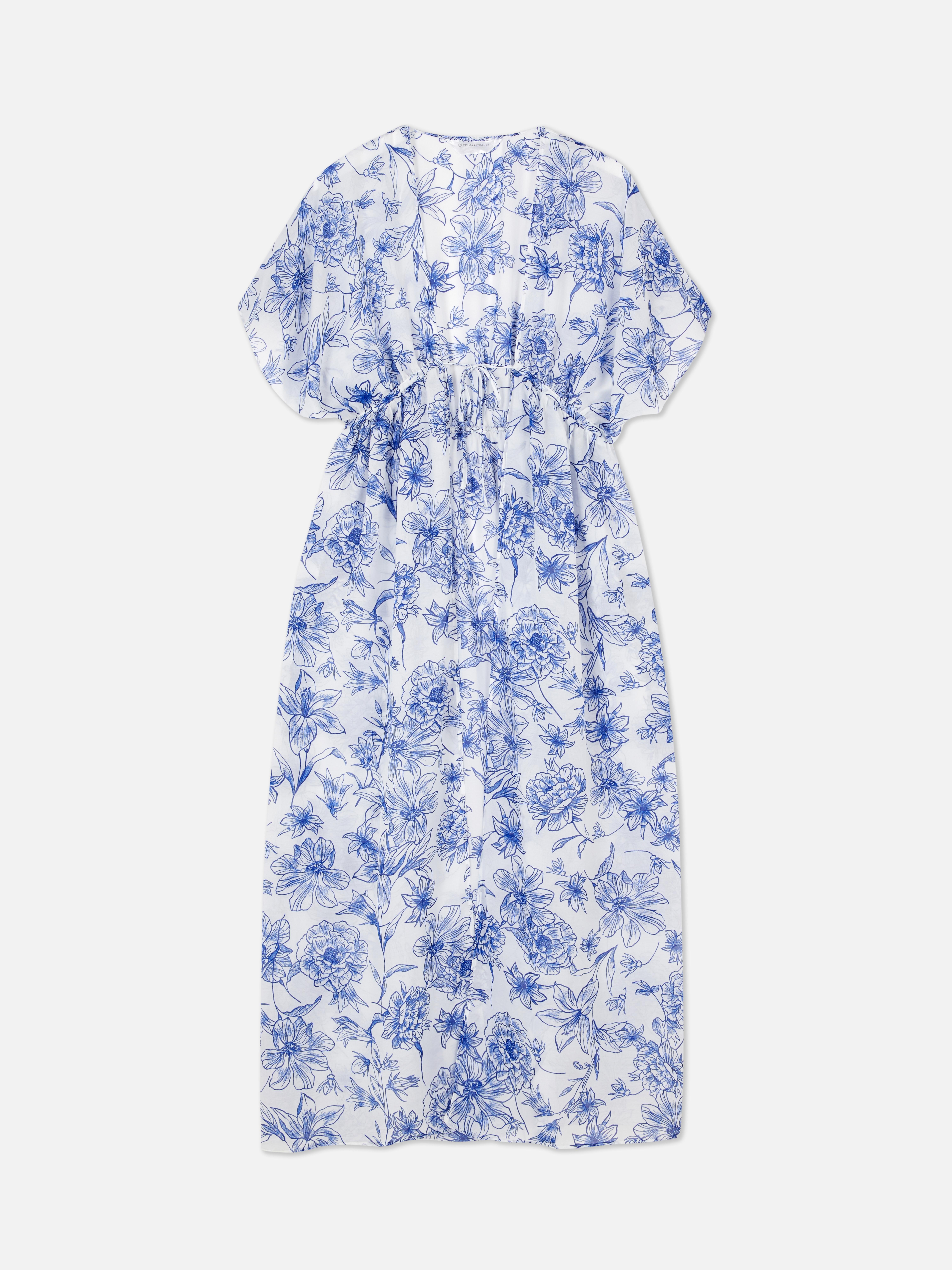 Umstands-Strandkimono mit Blumenmuster