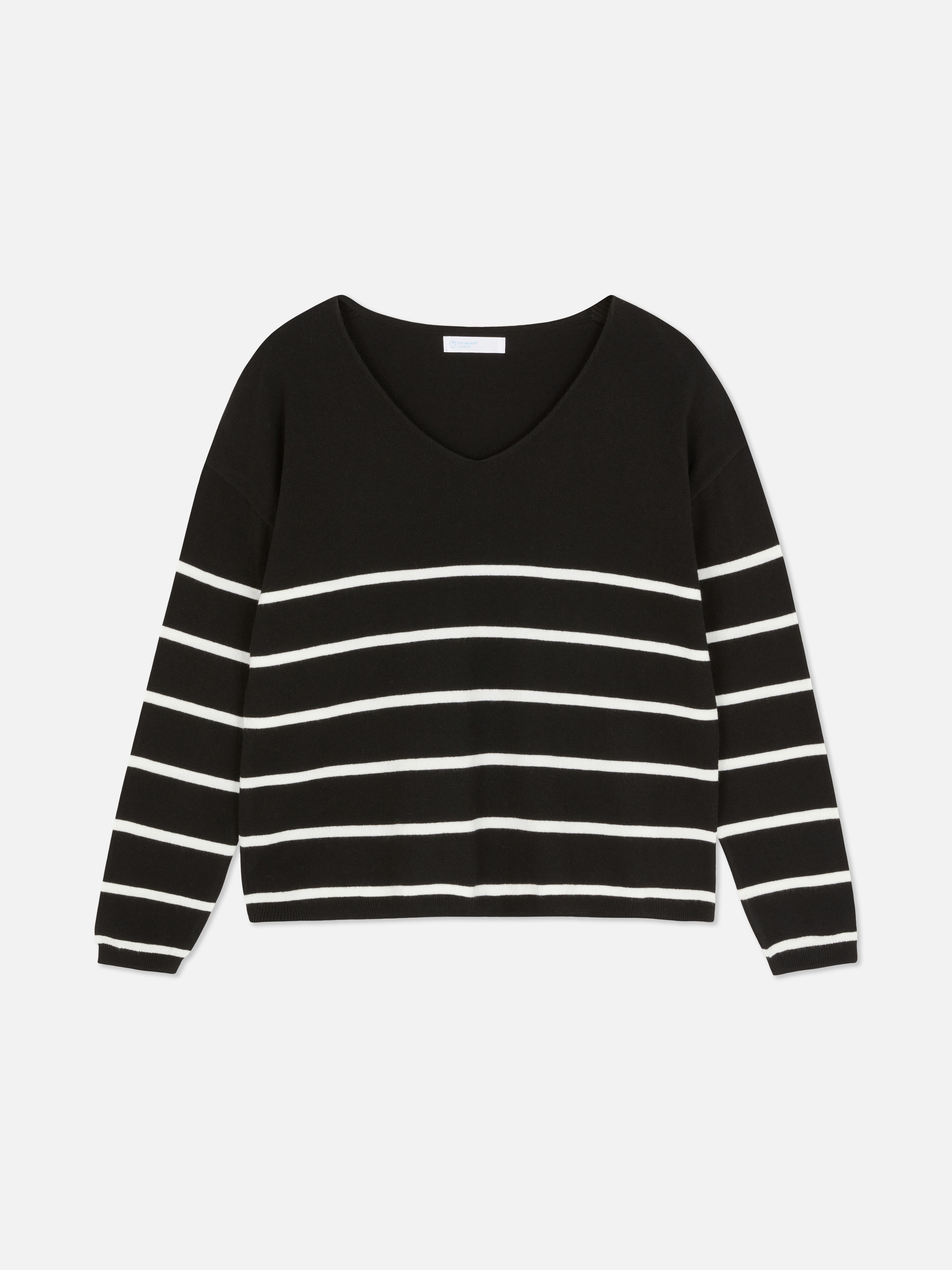 Camisola decote V malha fina