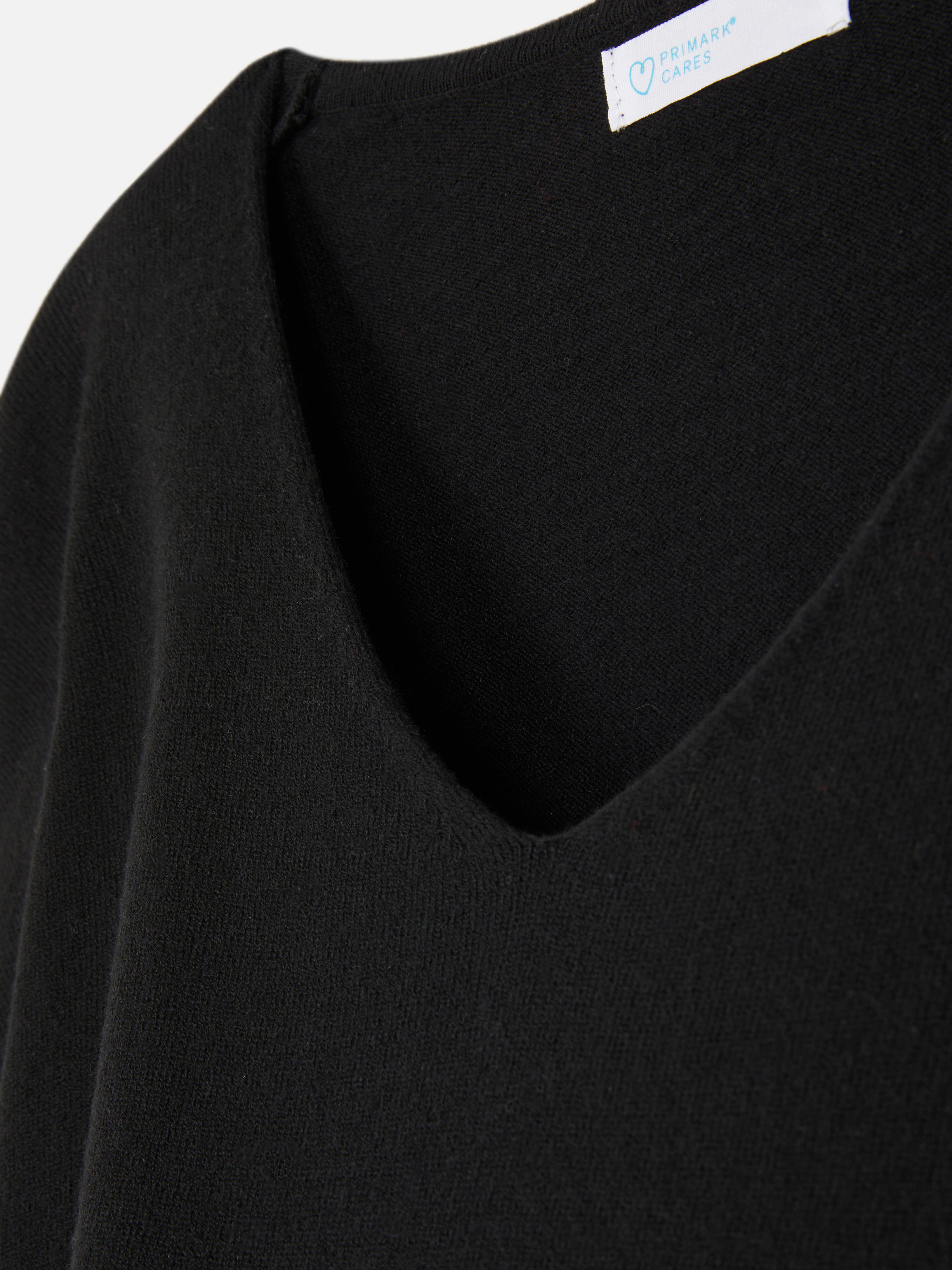 Camisola decote V malha fina
