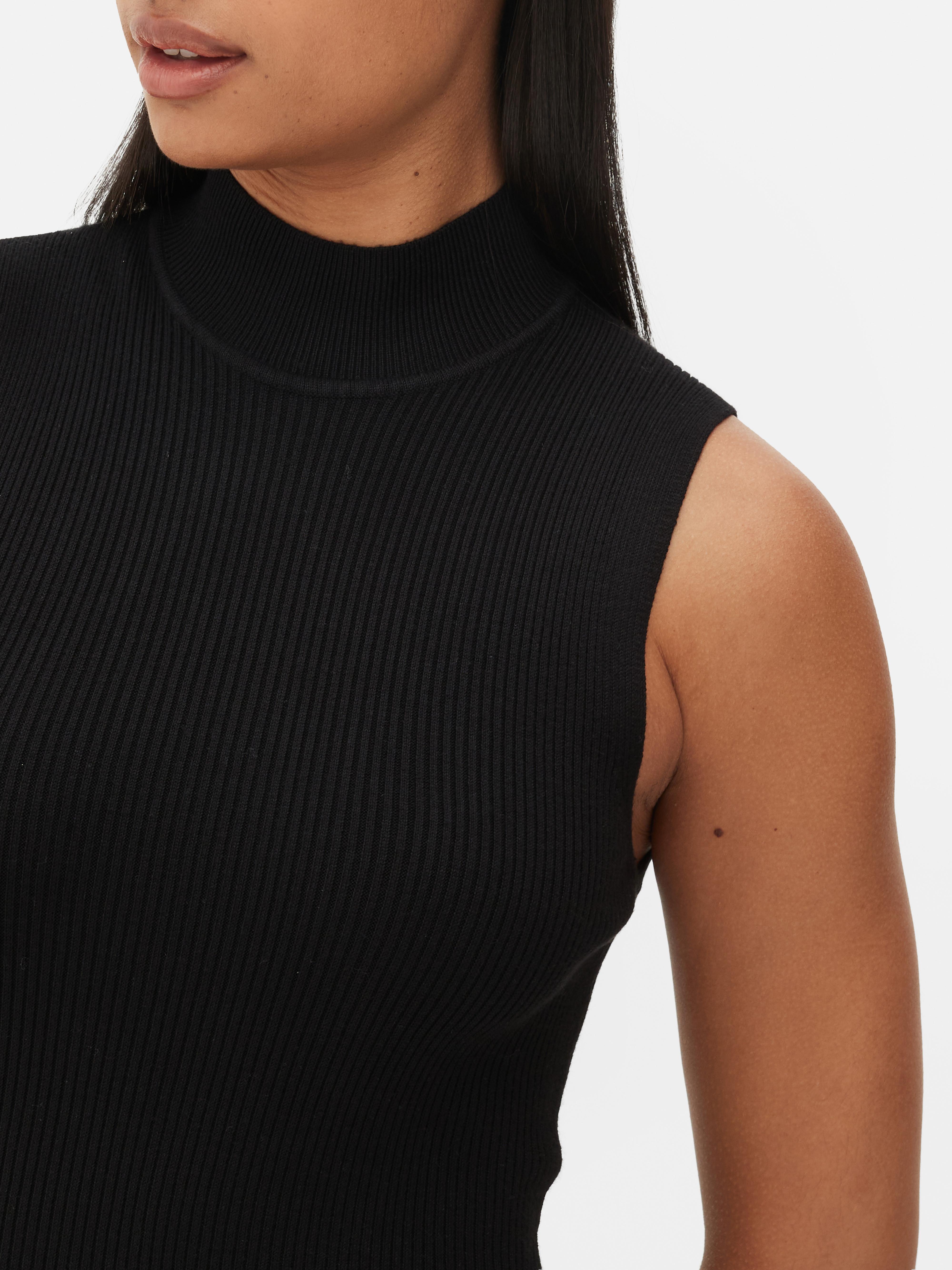 Women's Black Sleeveless Midi Knit Dress | Primark