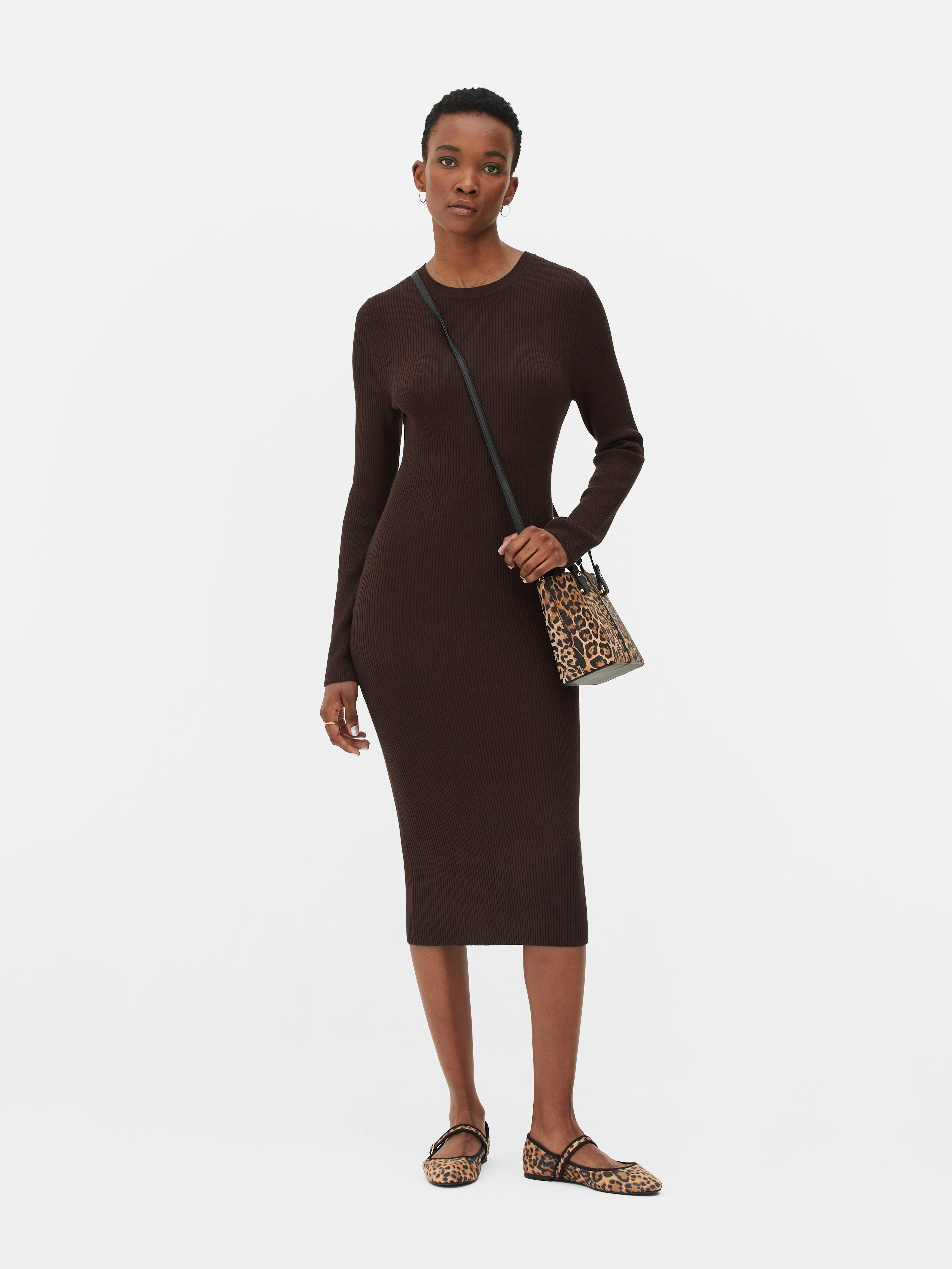 Long sleeve black jumper dress hotsell