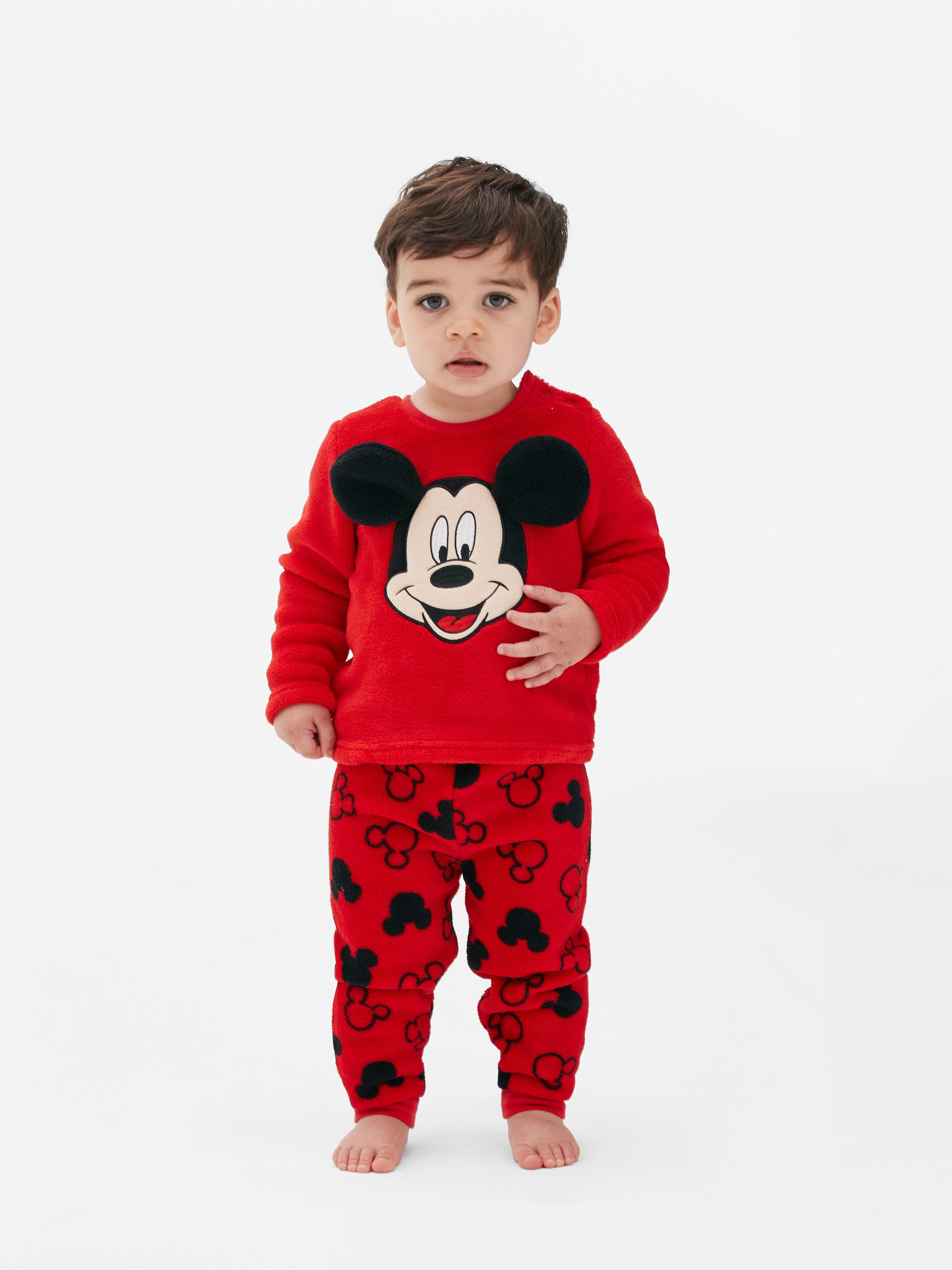 Baby Boys Red Disney s Mickey Mouse Fleece Pyjamas Primark