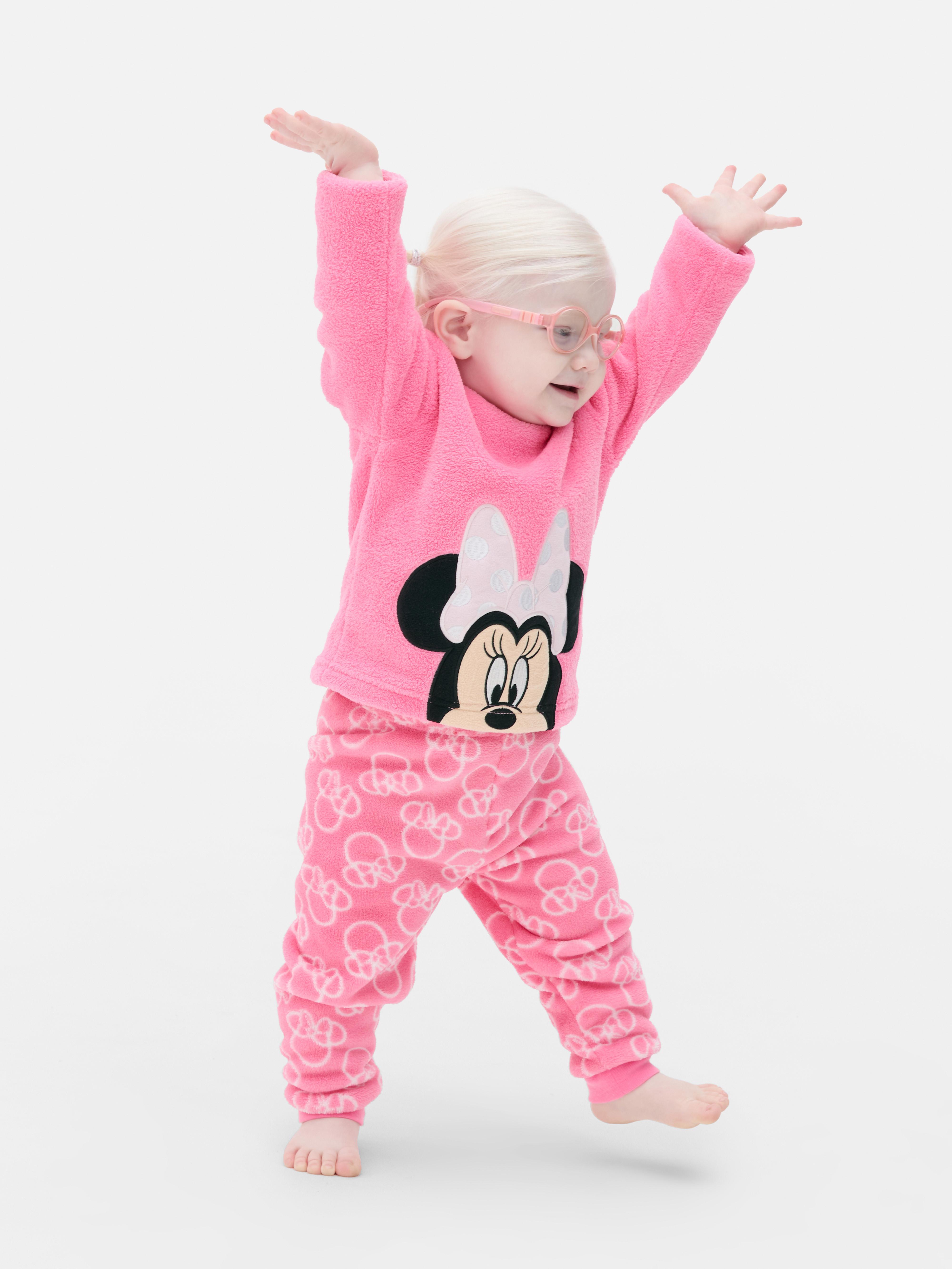 Baby Girls Pink Disney s Minnie Mouse Fleece Pyjamas Primark