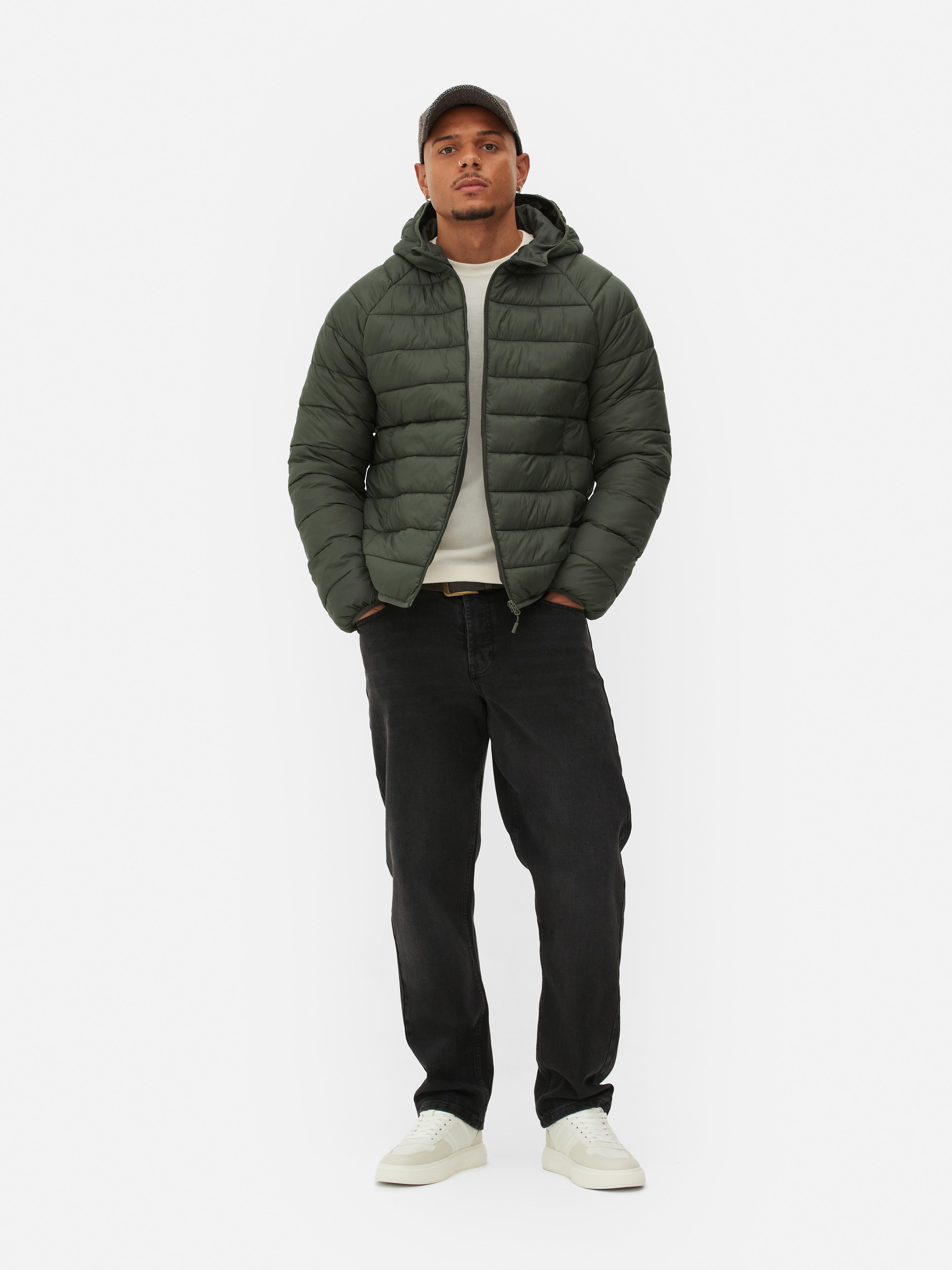 Khaki mens puffer jacket hotsell