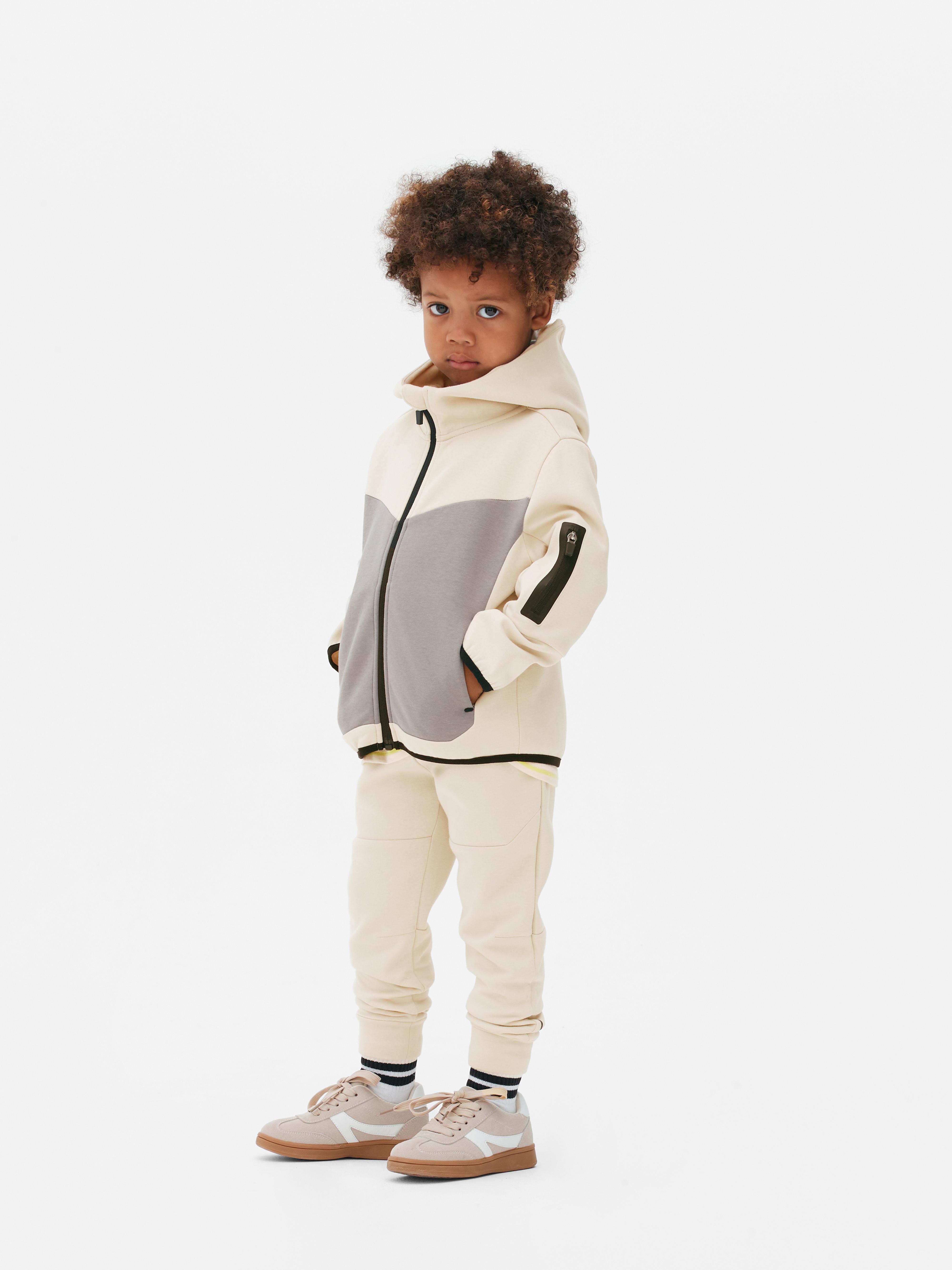 Boys Stone Co ord Bonded Zip Up Hoodie Primark