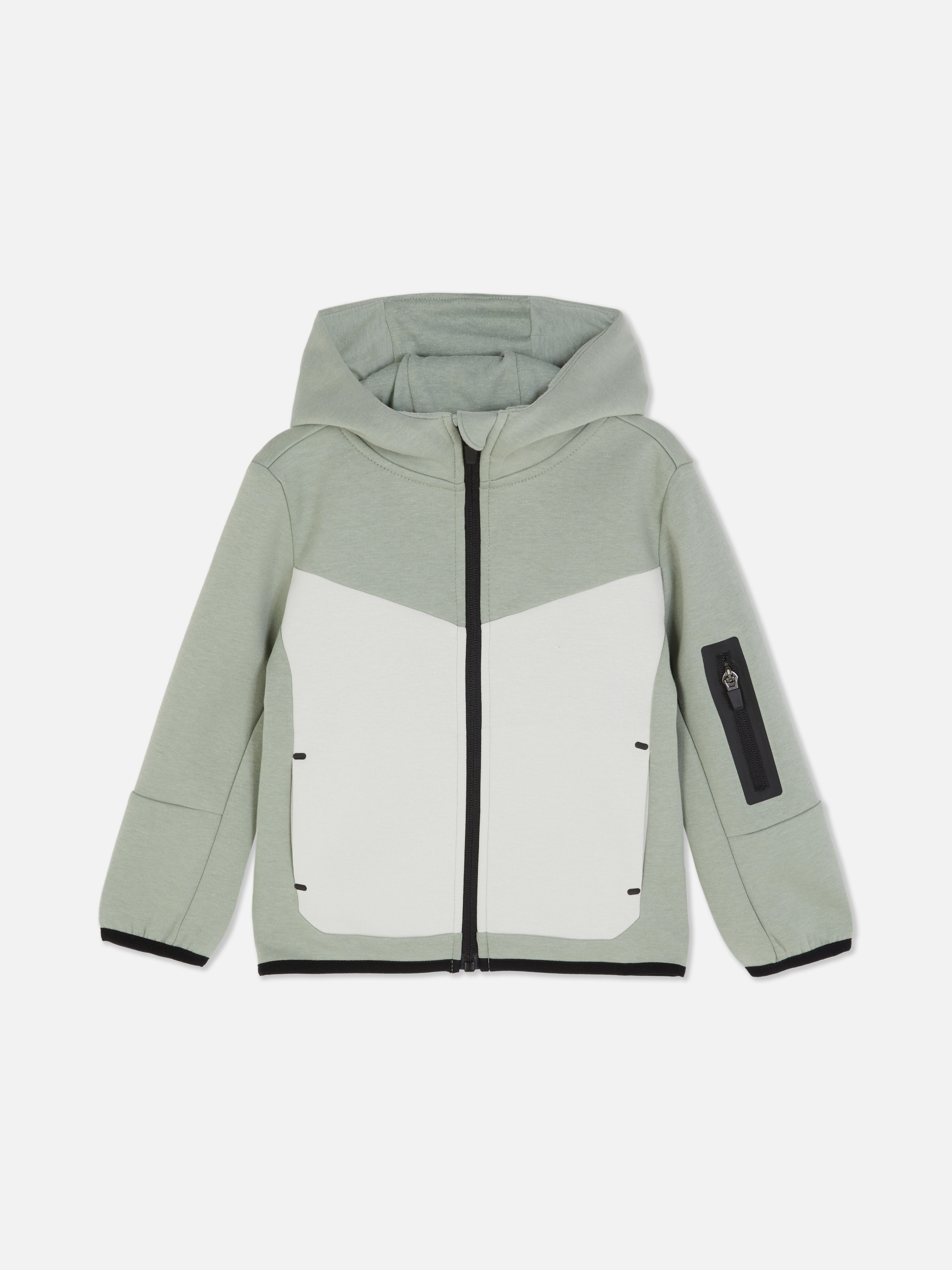 Sudadera reforzada con capucha y cremallera