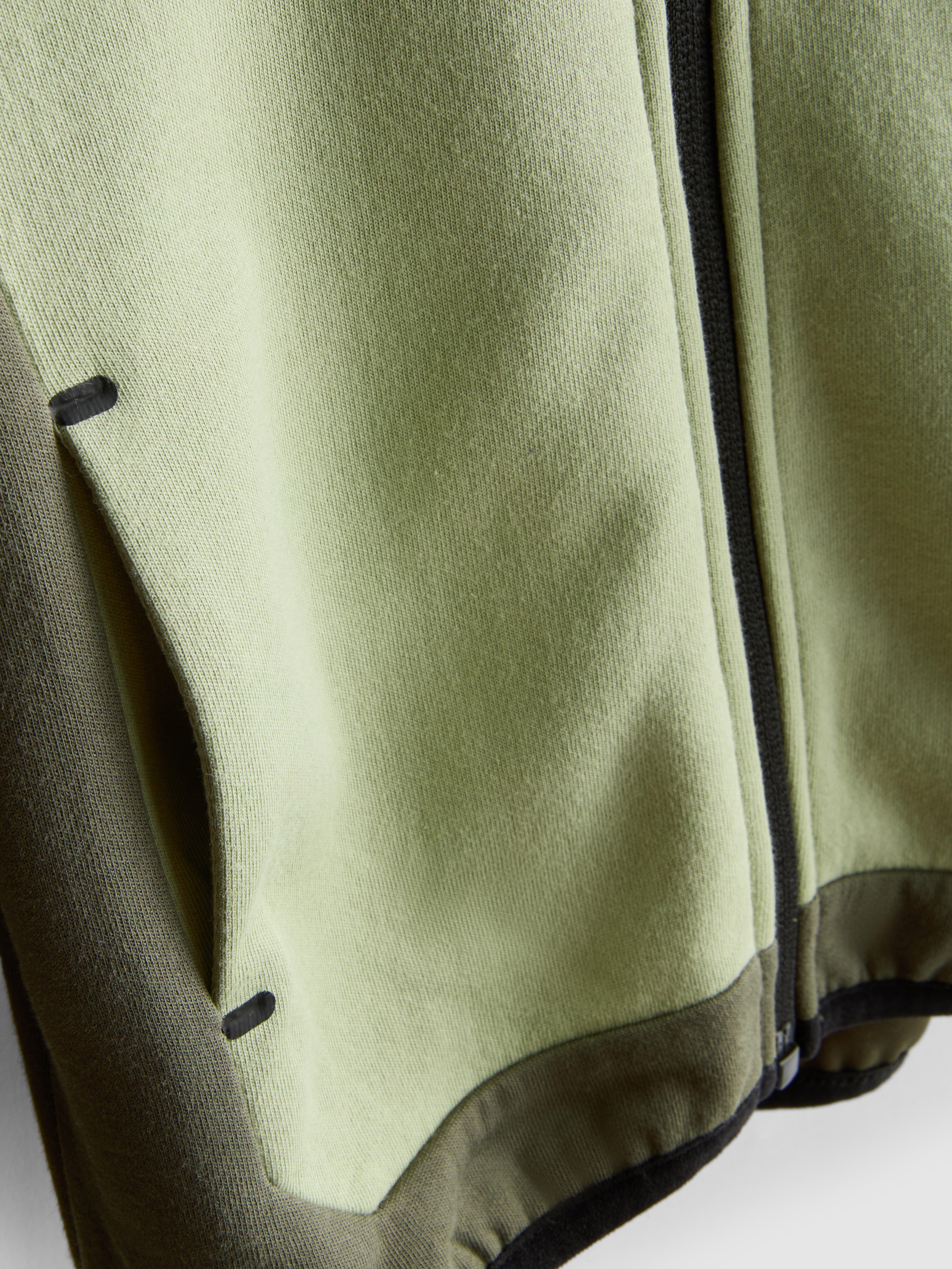 Boys Olive Bonded Zip Hoodie