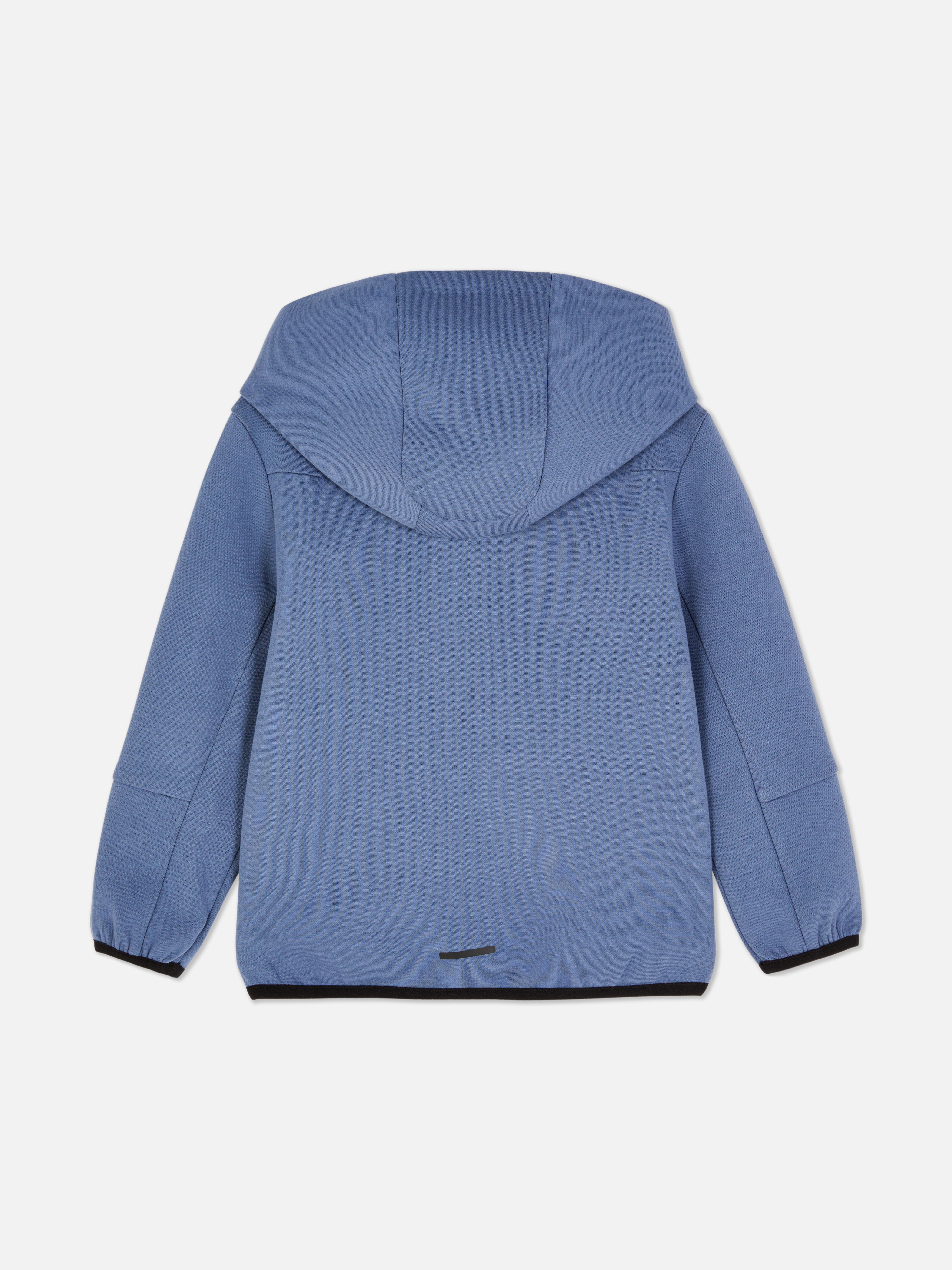 Felpa con cappuccio doppiato e zip coordinata