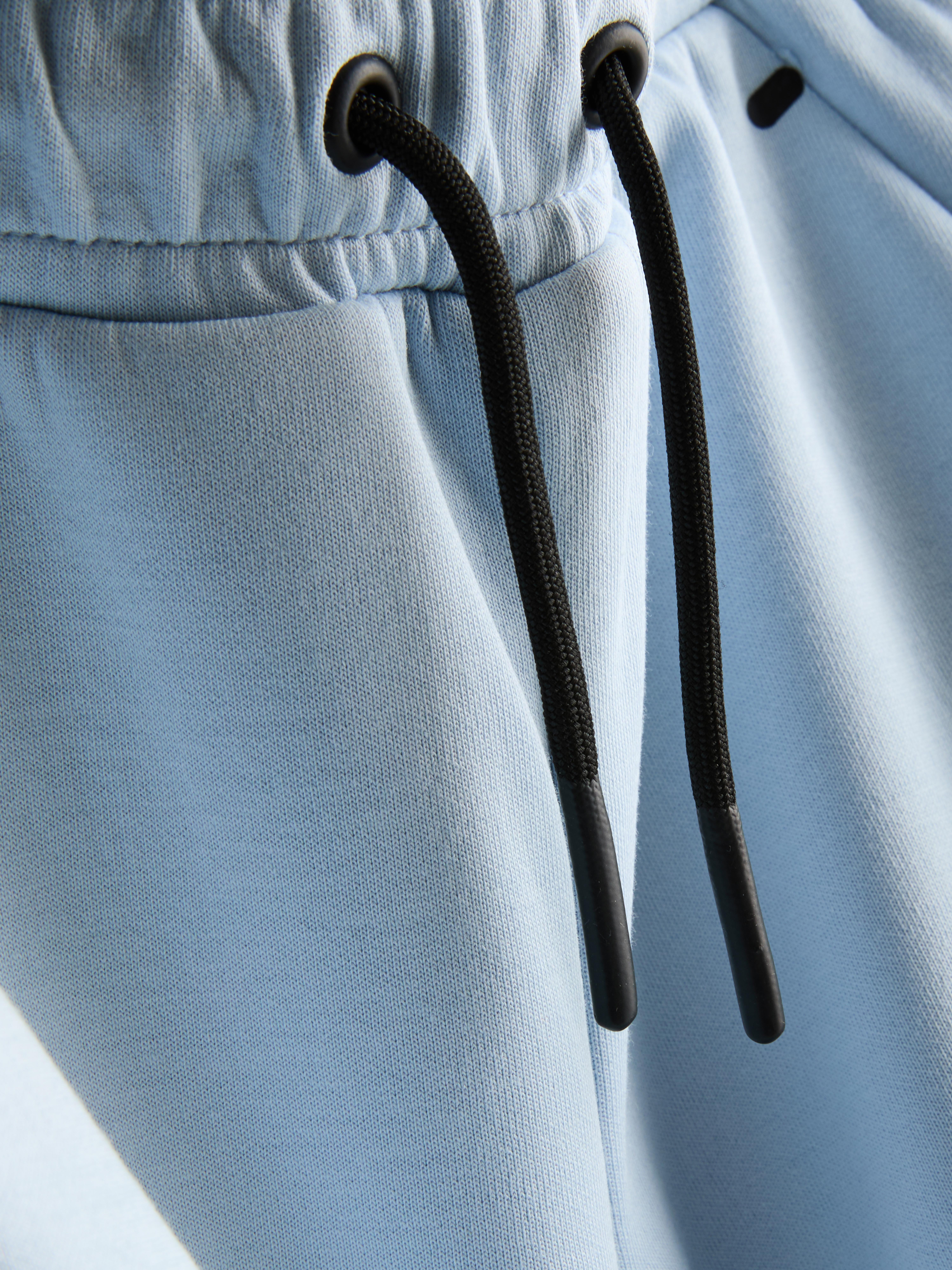 Boys Light Blue Bonded Cuffed Joggers