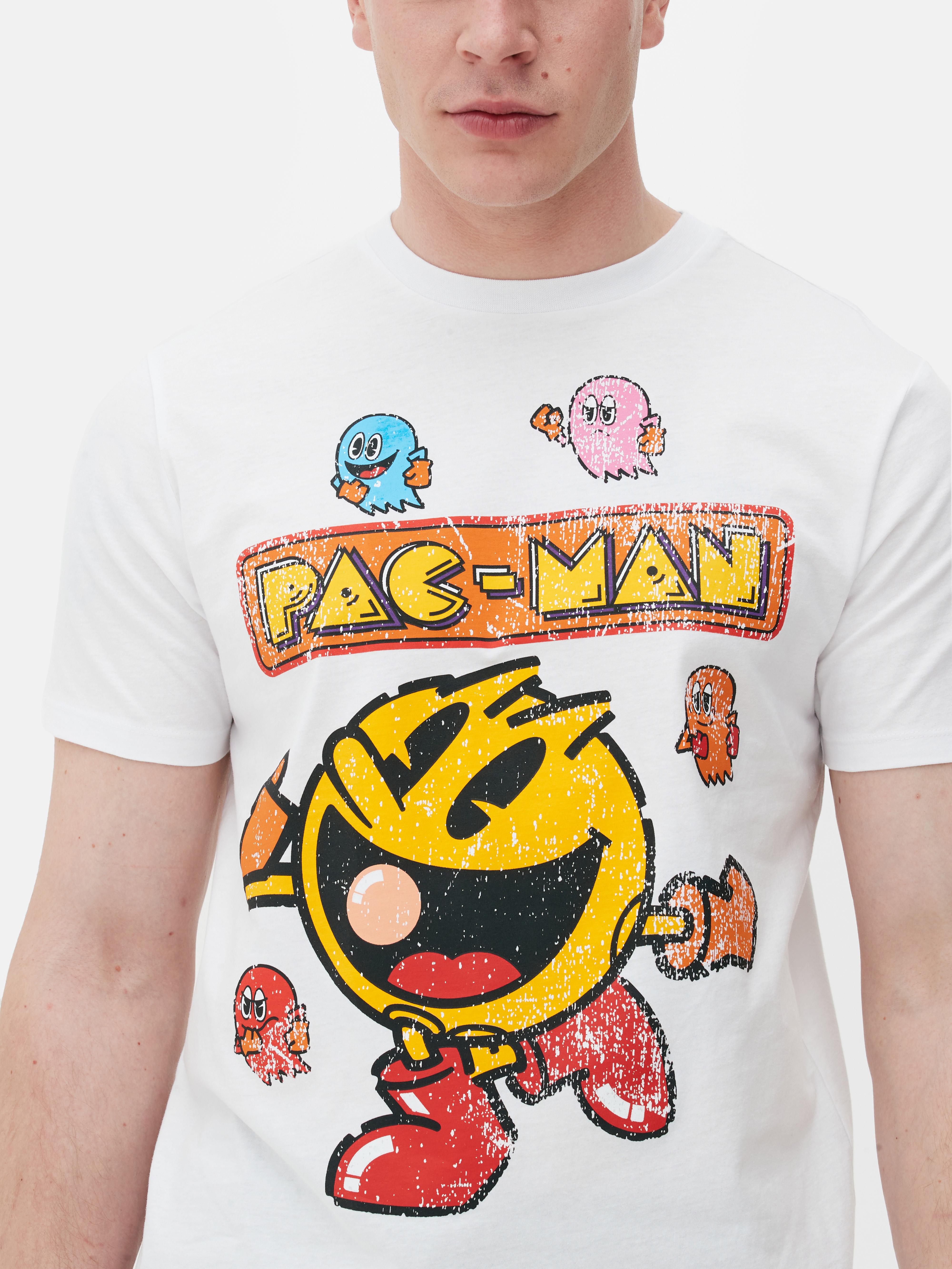 Camiseta grafica de Pac Man Blanco Hombre Primark