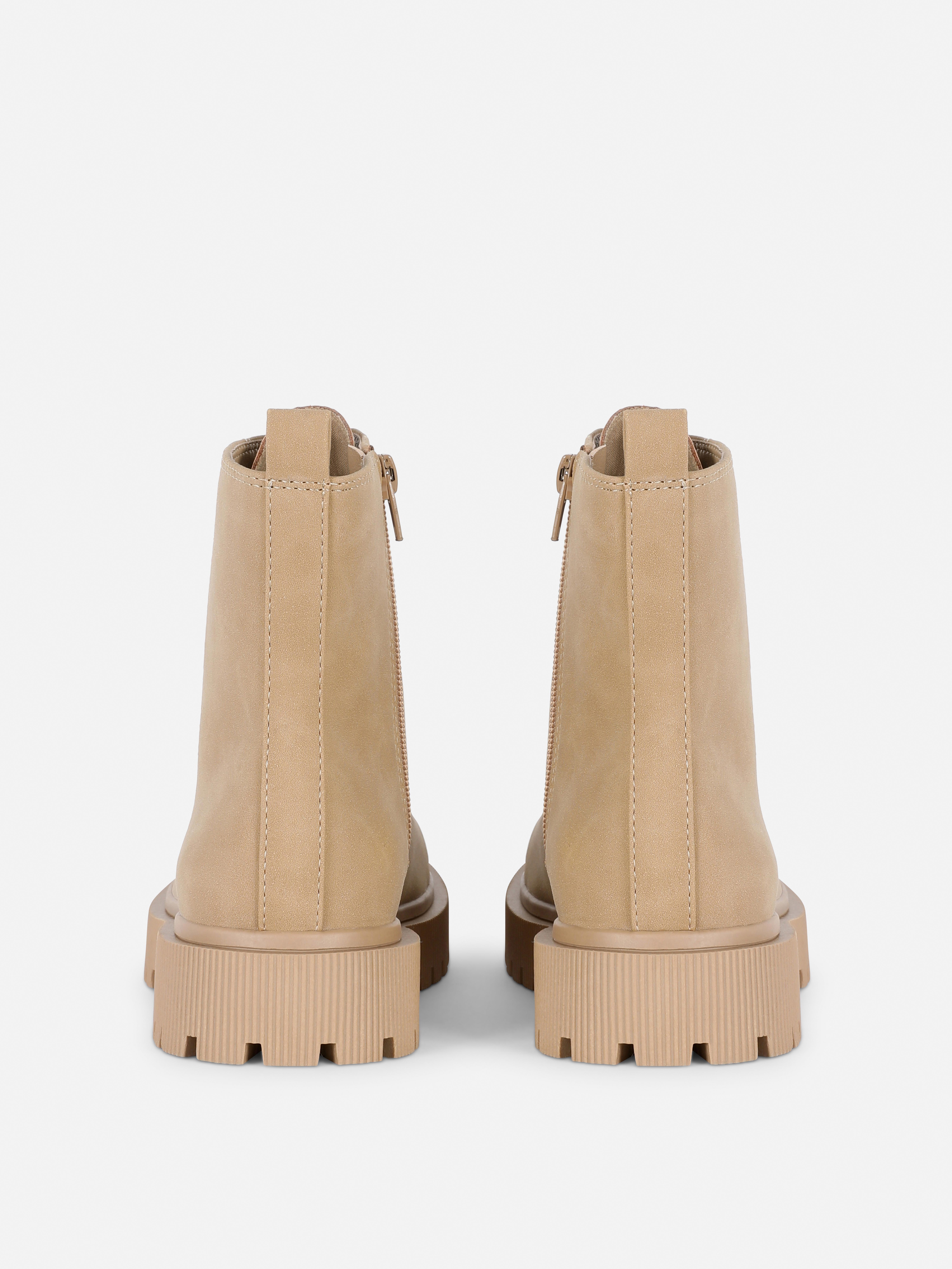 Schnürstiefel in Wildleder-Optik - Sandfarben - Mädchen | Primark
