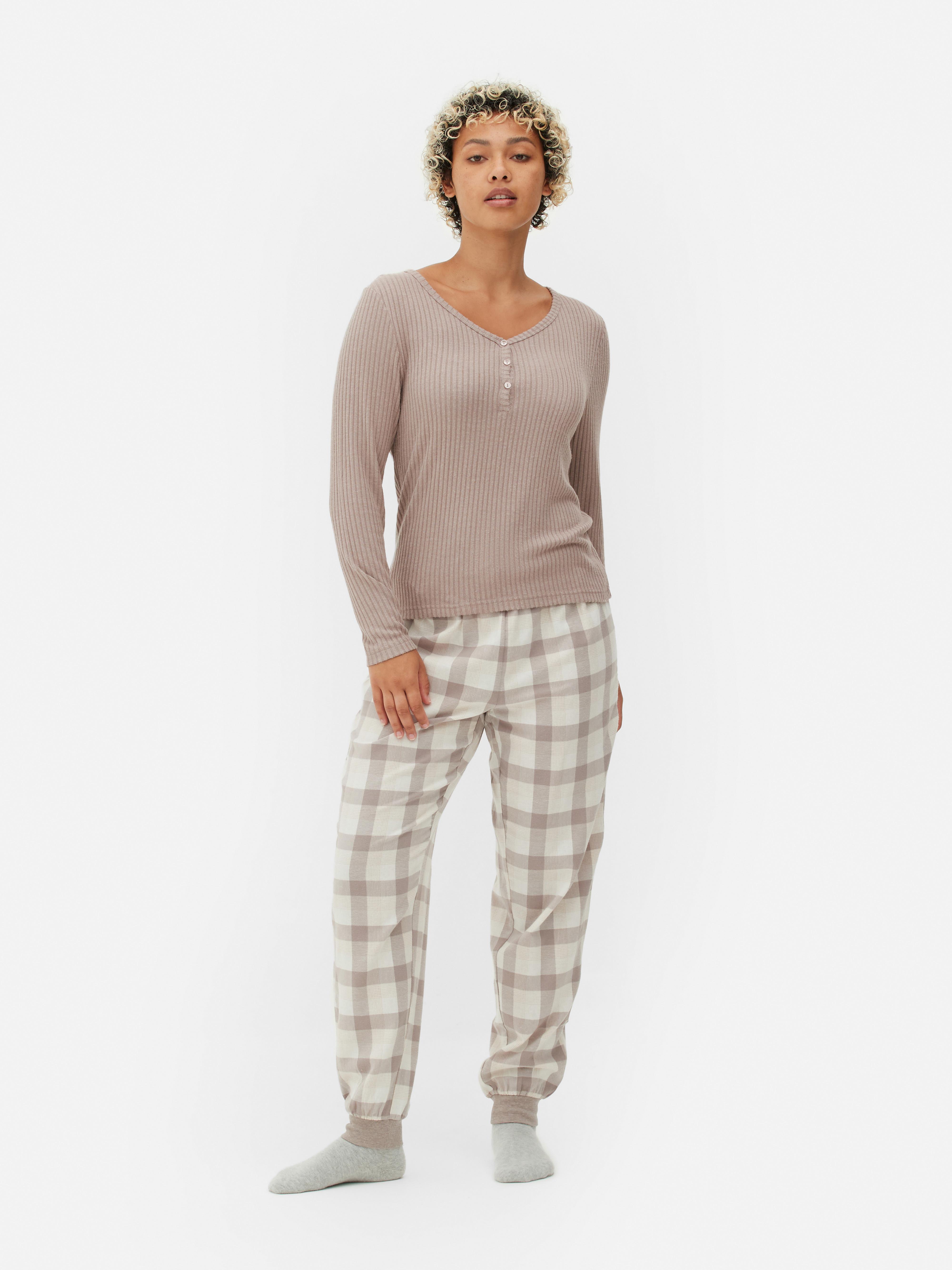 Pyjama Femme Long En Coton S&SENSIS - Fabriqué Dans L'UE - Pantalon Avec Poches Et Nœud Satin - Haut Manches Longues Ou Courtes