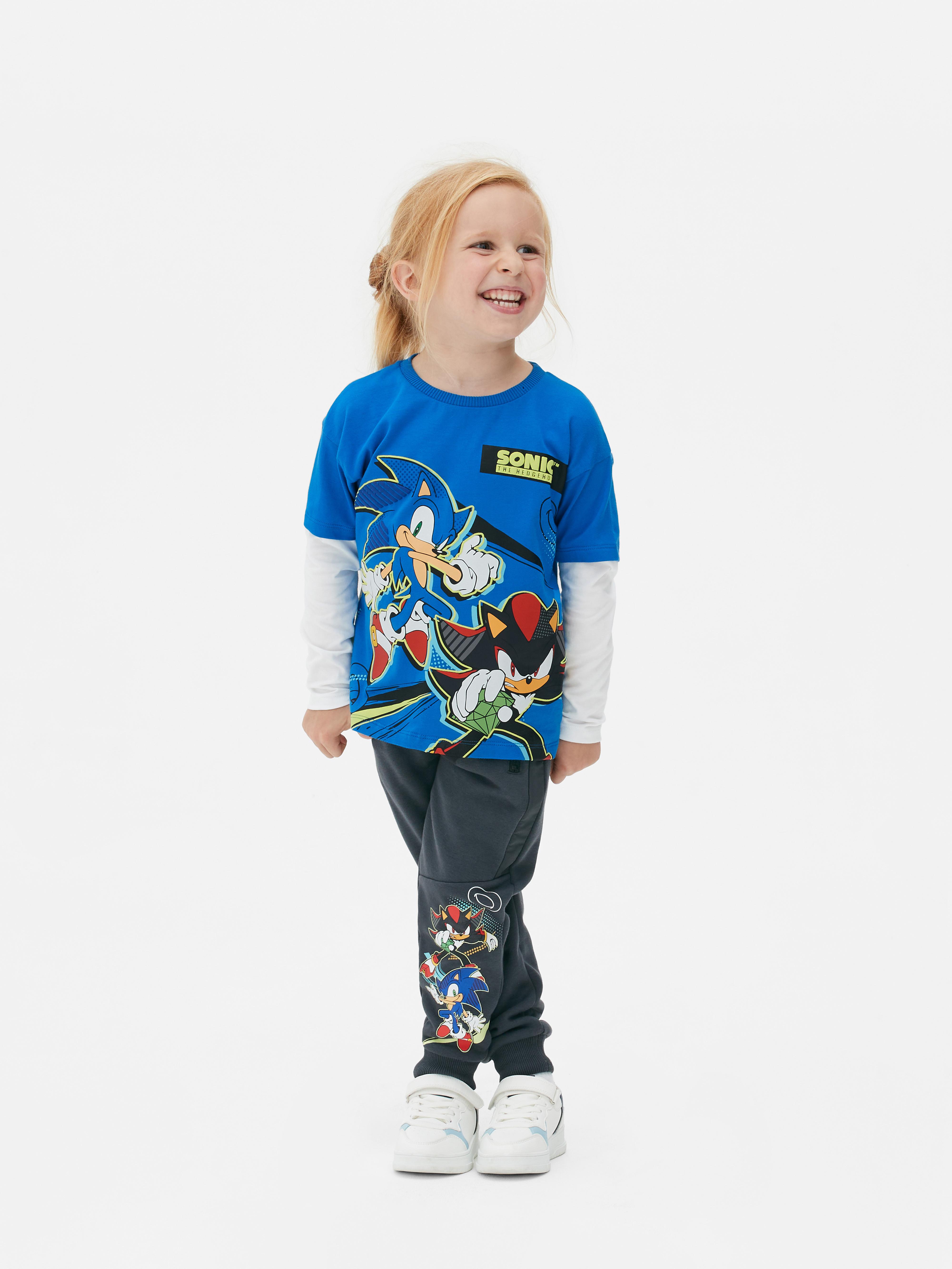 Boys Blue Sonic The Hedgehog Two Tone T shirt Primark